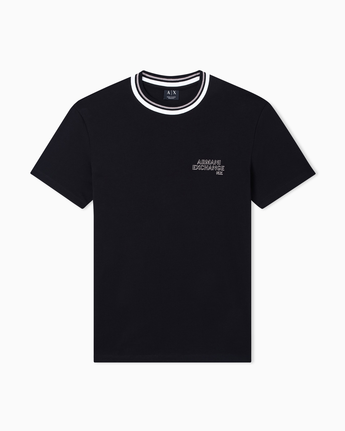 AXロゴ リブドネック 半袖Tシャツ スライドする 0