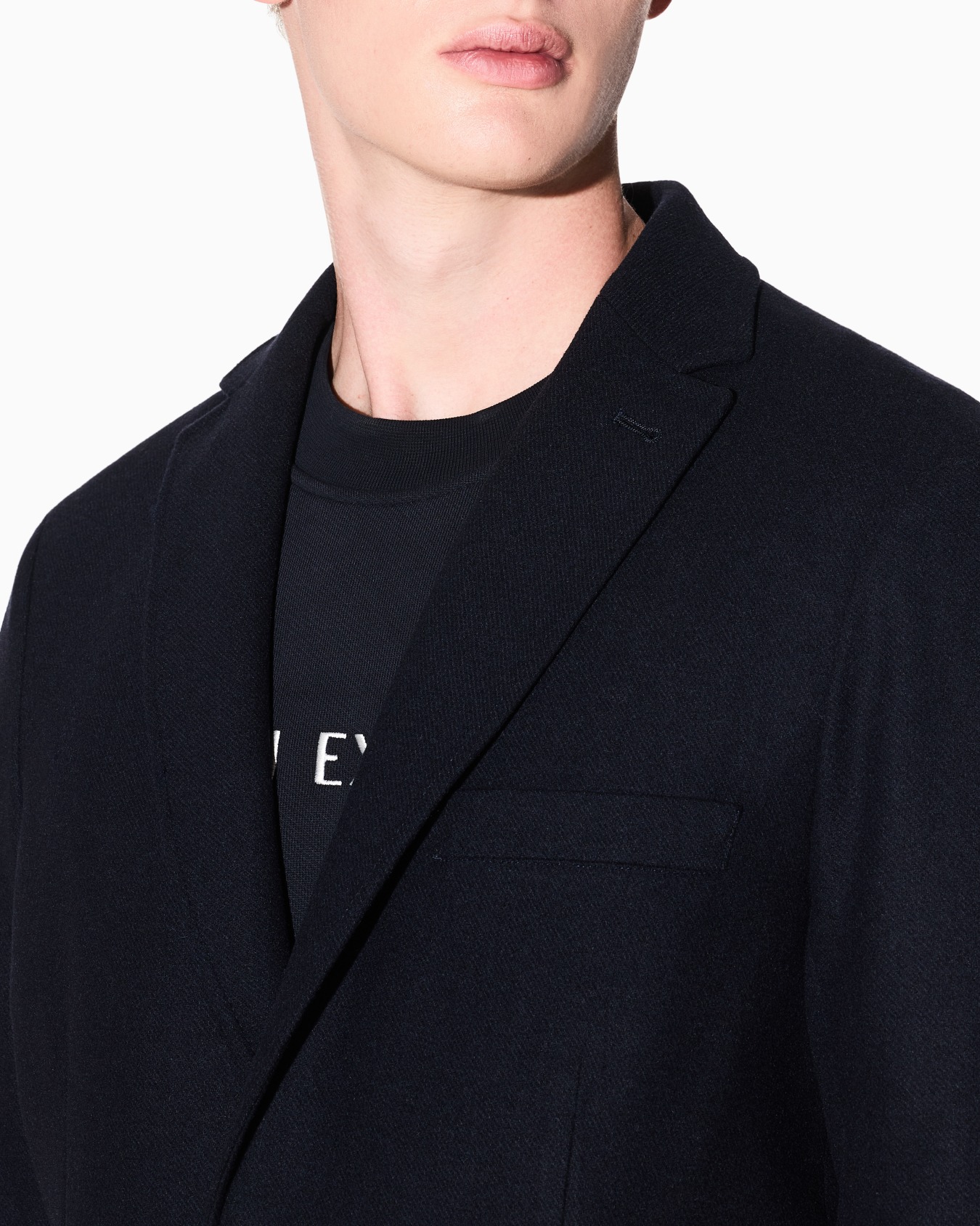 Veste simple boutonnage en laine mélangée Diapositive 4