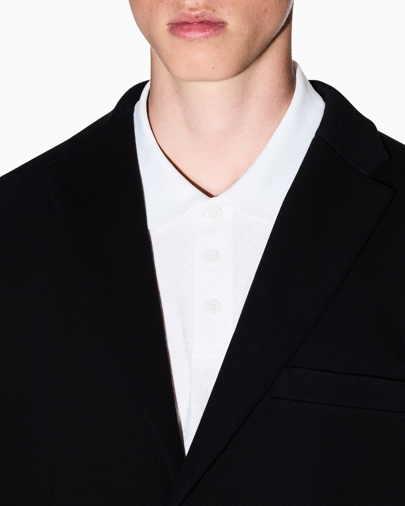 Regular fit polo shirt with allover logo Slide 4