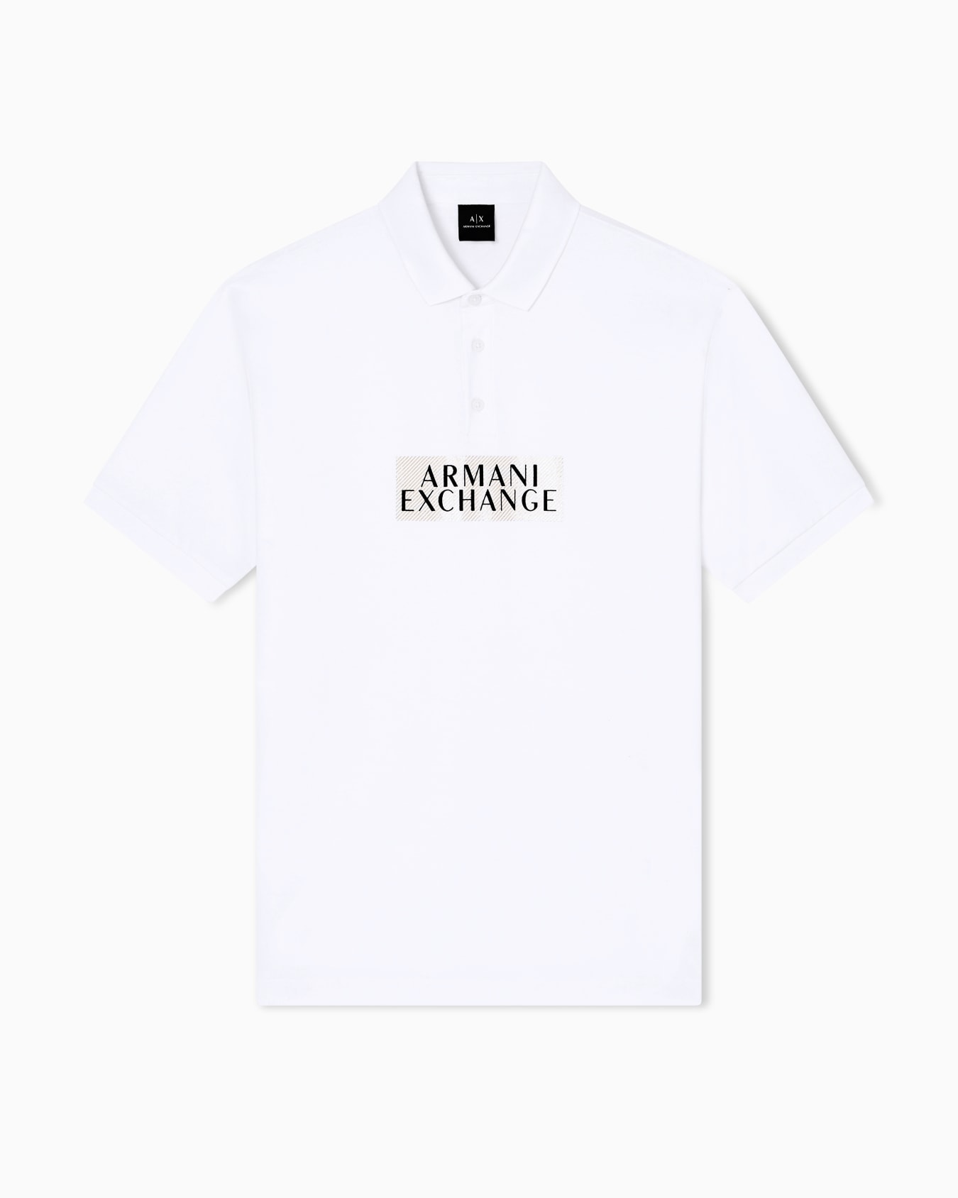 Regular fit cotton polo shirt with gold details Slide 0