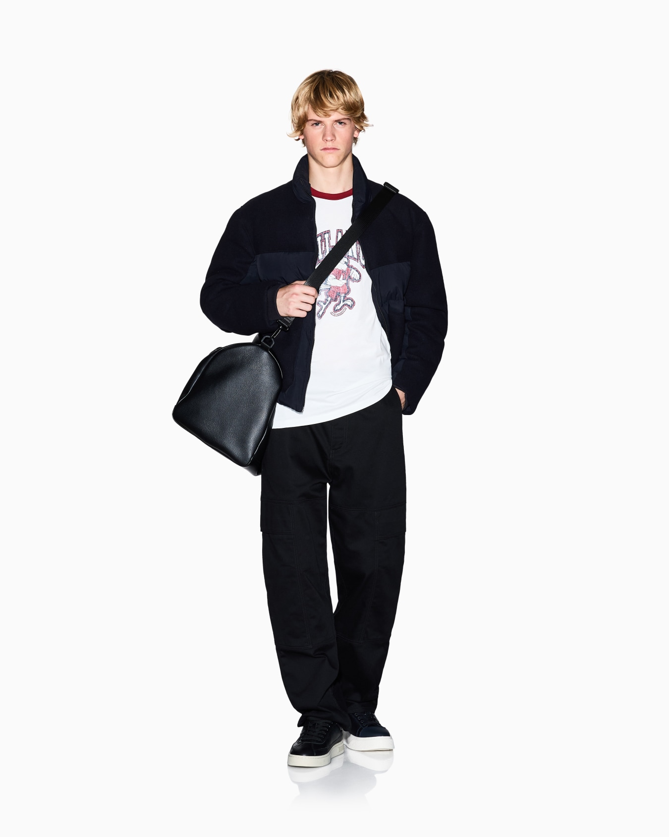 Regular fit T-shirt with eagle Slide 1