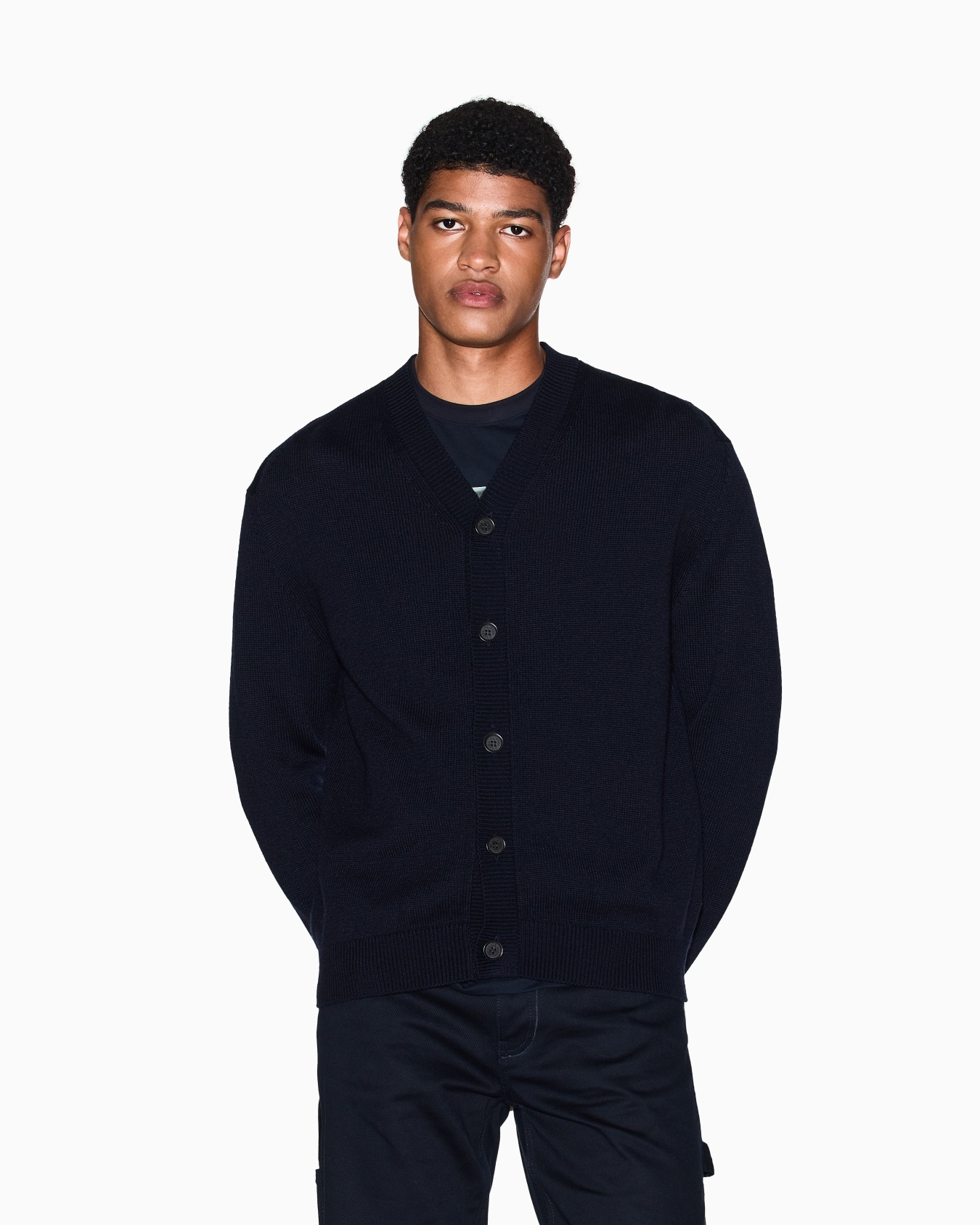 Wool and cotton cardigan Slide 3