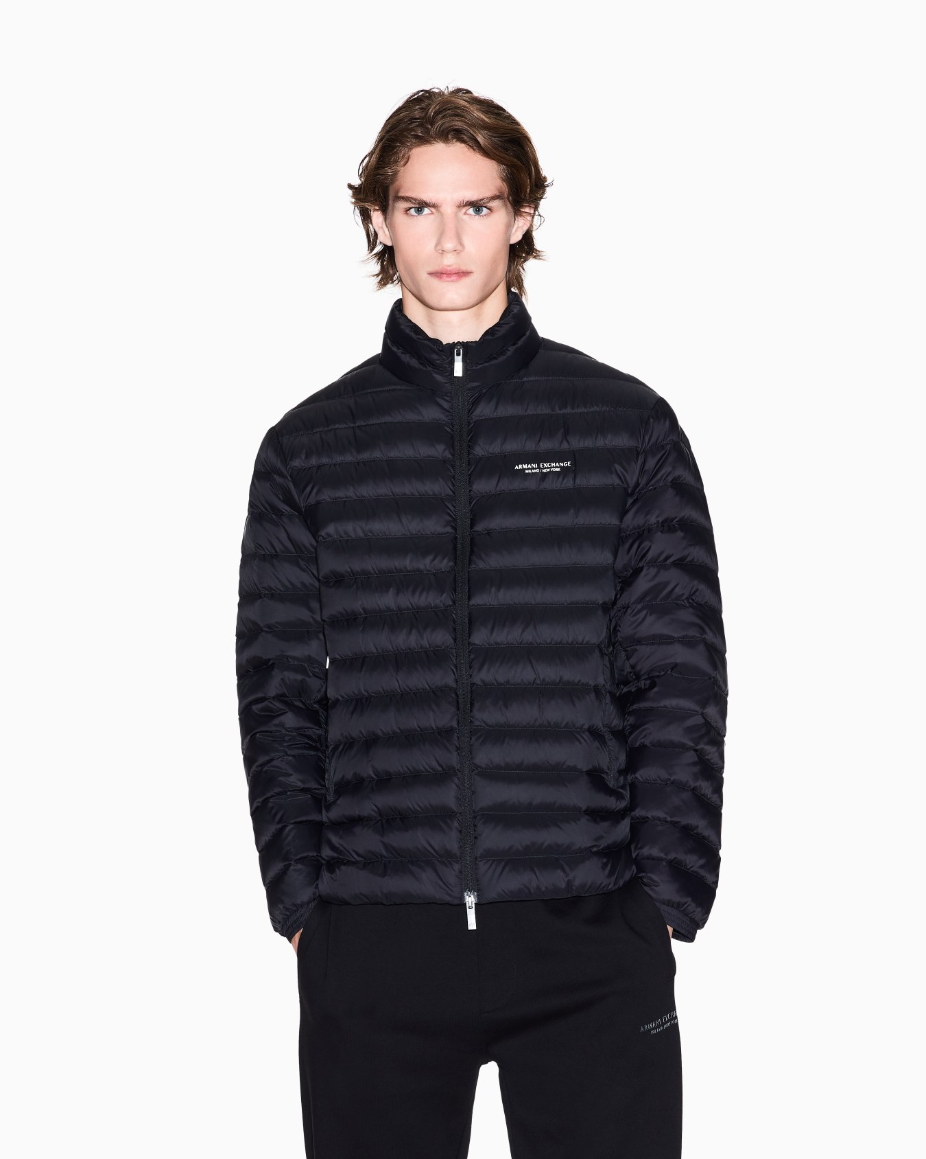 Quilted full zip down jacket Slide 4