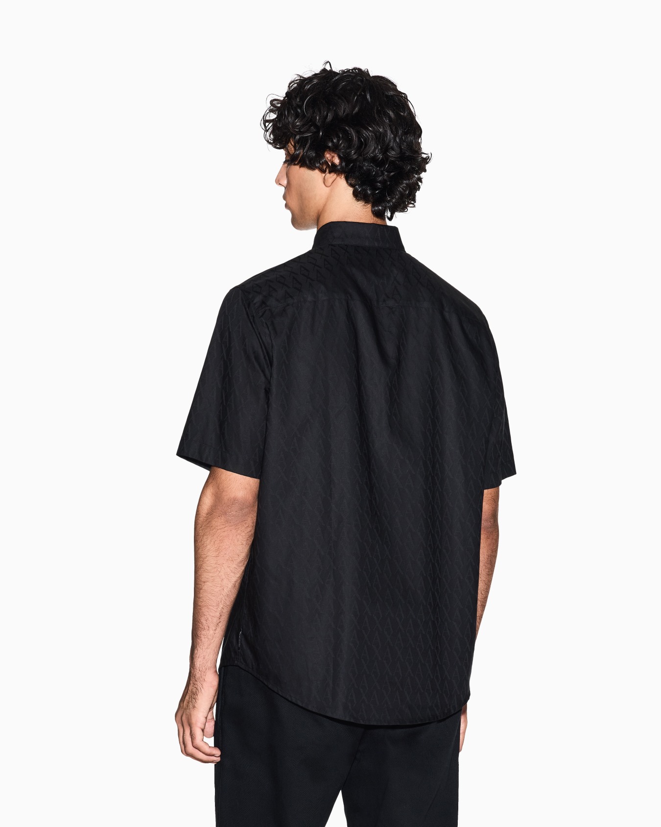 Camisa de algodón jacquard de manga corta Diapositiva 5