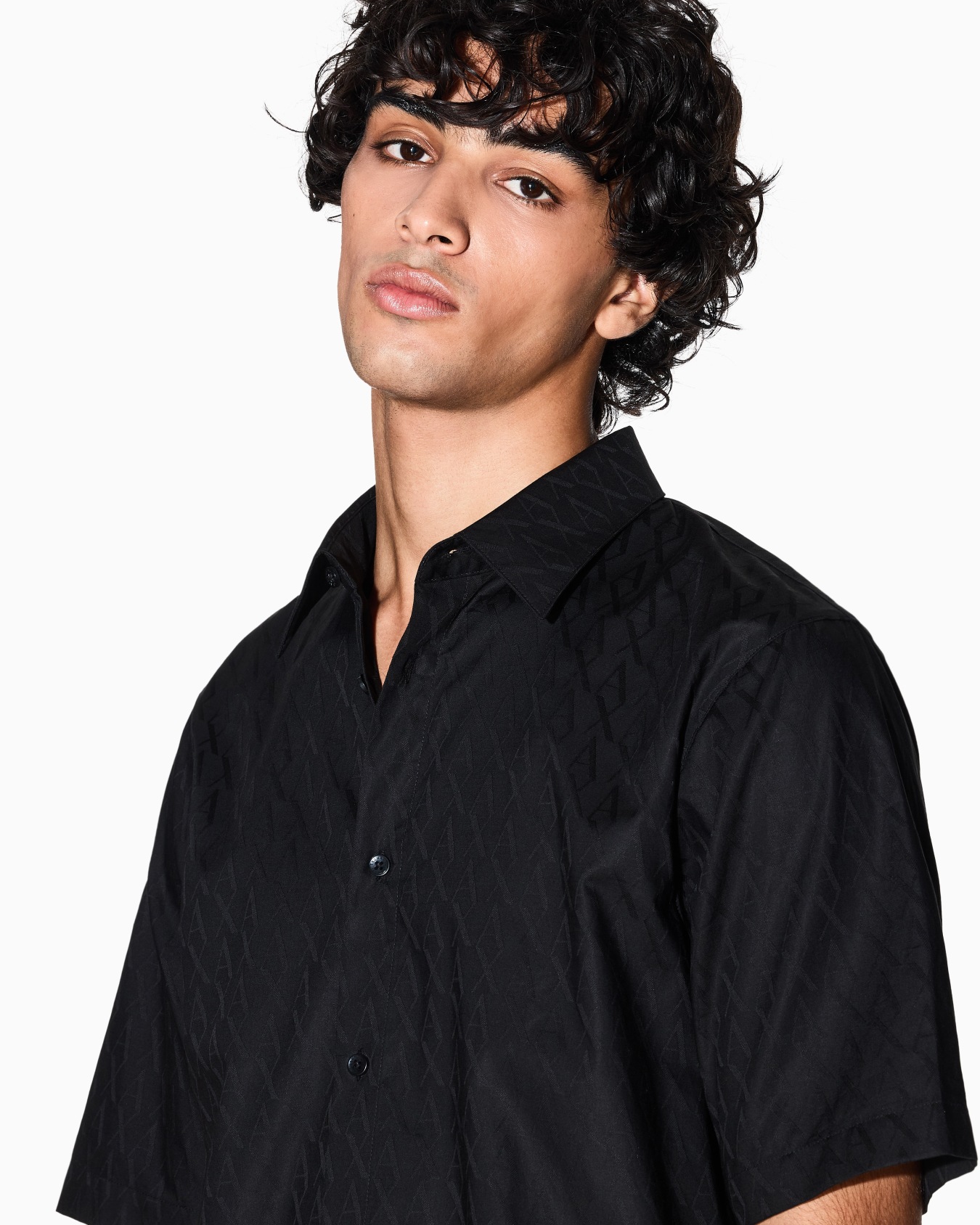 Chemise en coton jacquard à manches courtes Diapositive 6