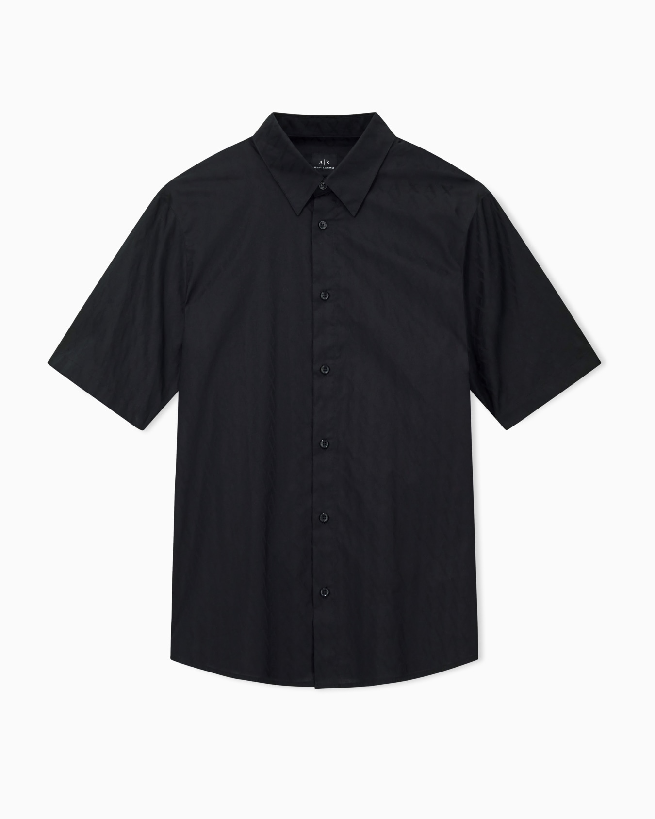 Short-sleeved cotton jacquard shirt Slide 0