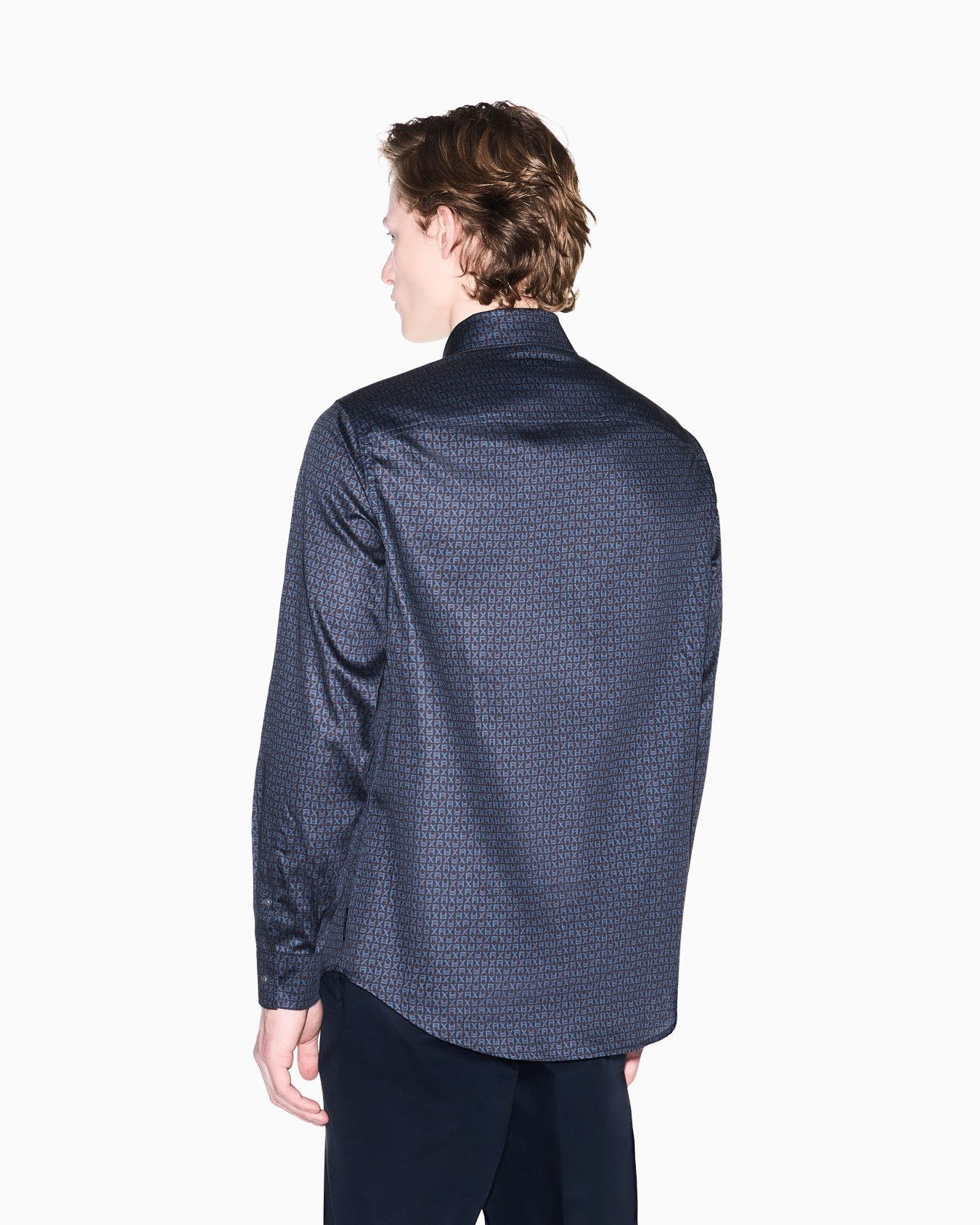 Regular fit shirt with lettering logo Slide 3