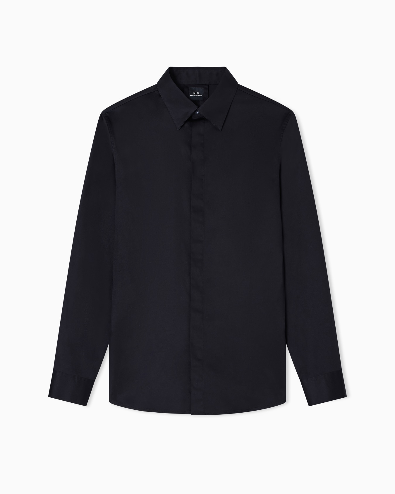 Slim-fit stretch cotton shirt Slide 0