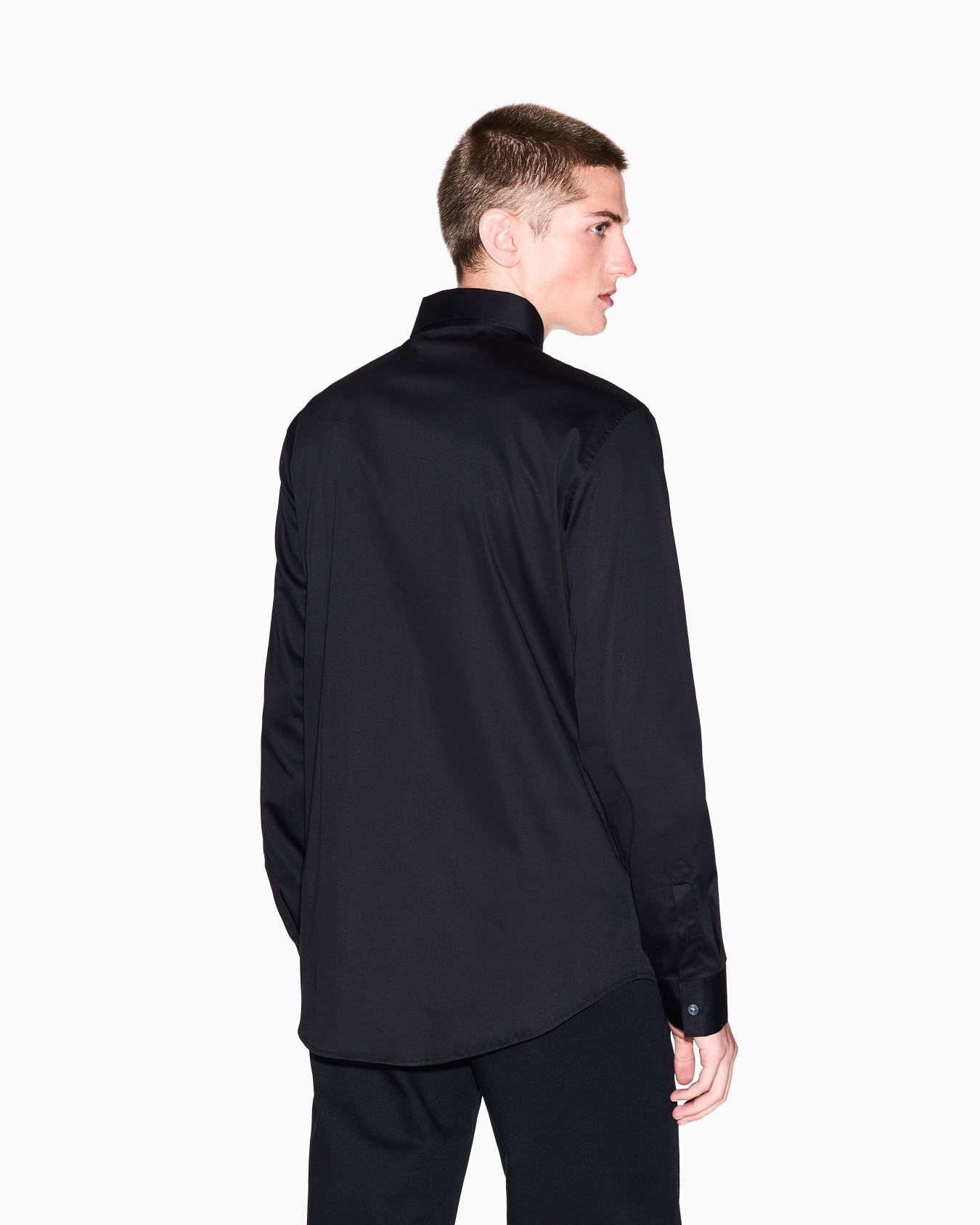 Slim-fit stretch cotton shirt Slide 2
