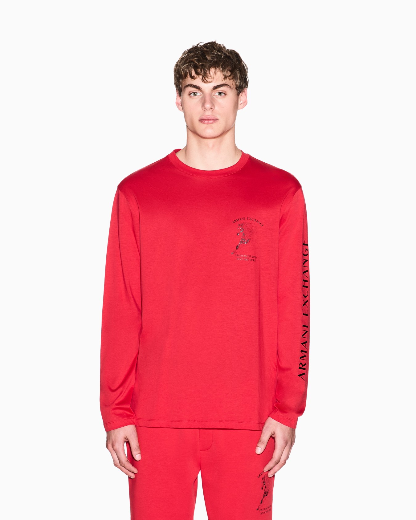 Long-sleeved T-shirt in mercerized cotton Slide 3
