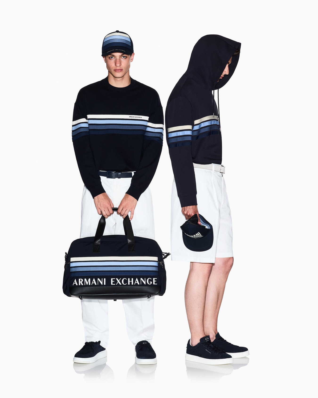 Structured Hoodie in Technical Stretch Cotton Slide 1