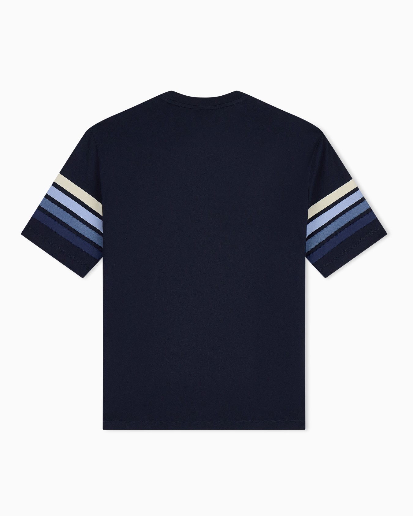 グラデーションテープディテール レギュラープラスフィット 半袖クルーネックTシャツ スライドする 2