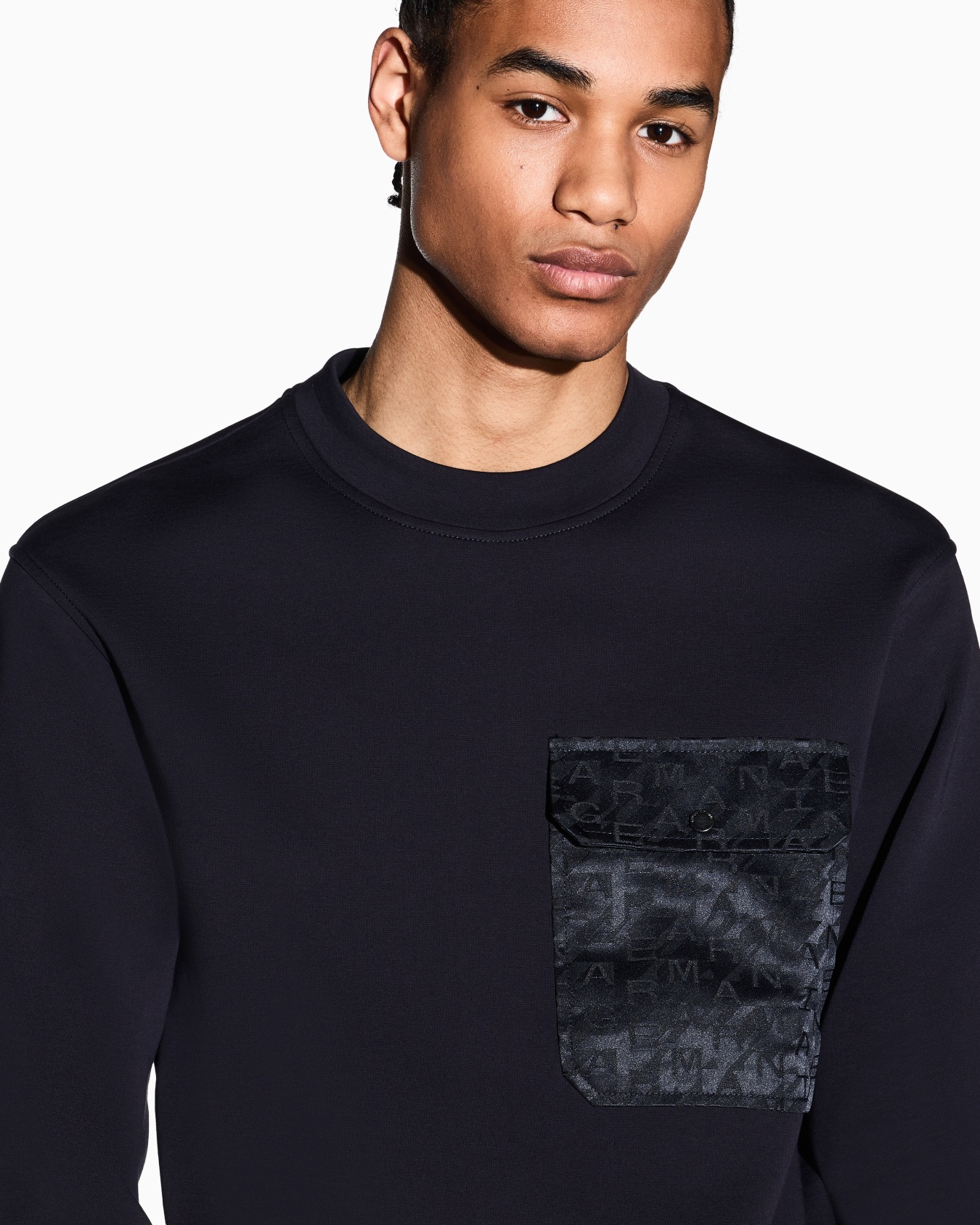 Stretch bonded cotton sweatshirt Slide 4