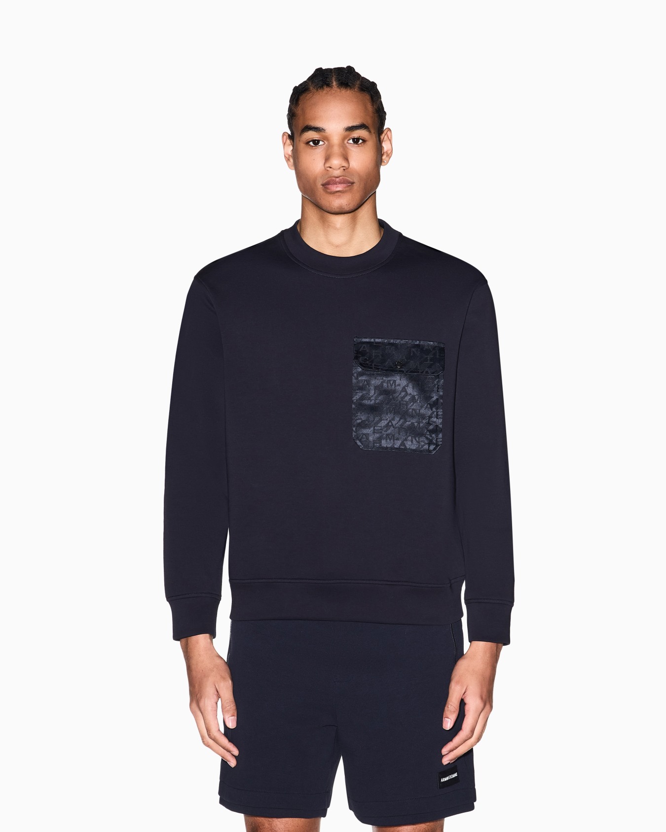 Stretch bonded cotton sweatshirt Slide 3