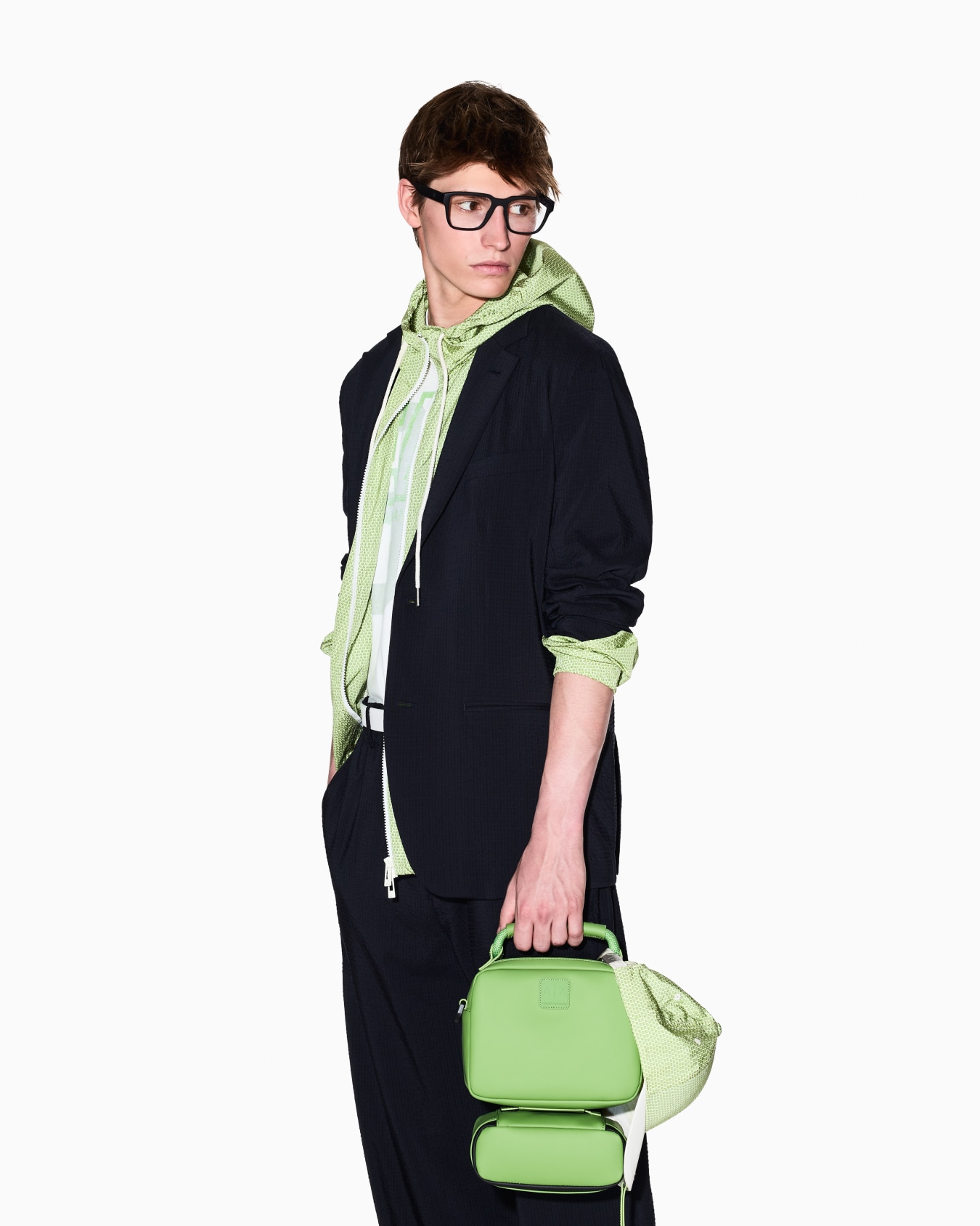 ストレッチリヨセル シングルブレストジャケット スライドする 2