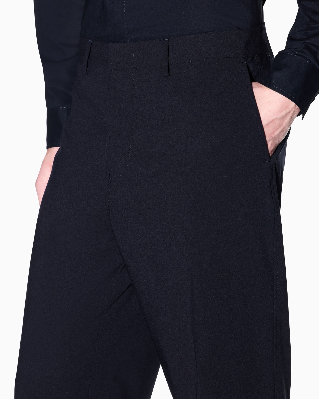 Straight-leg wool blend trousers Slide 4