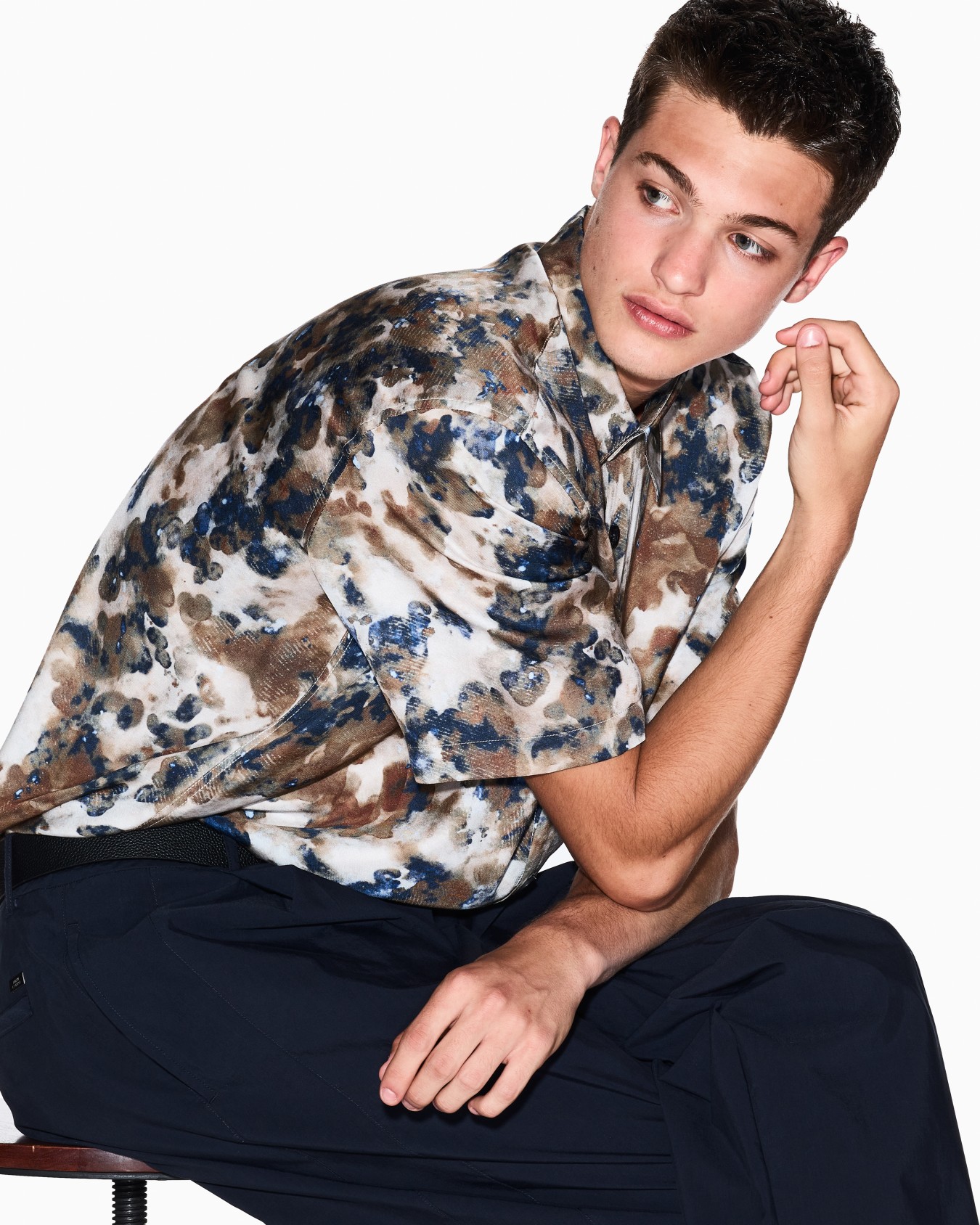 オールオーバープリント 半袖シャツ スライドする 1