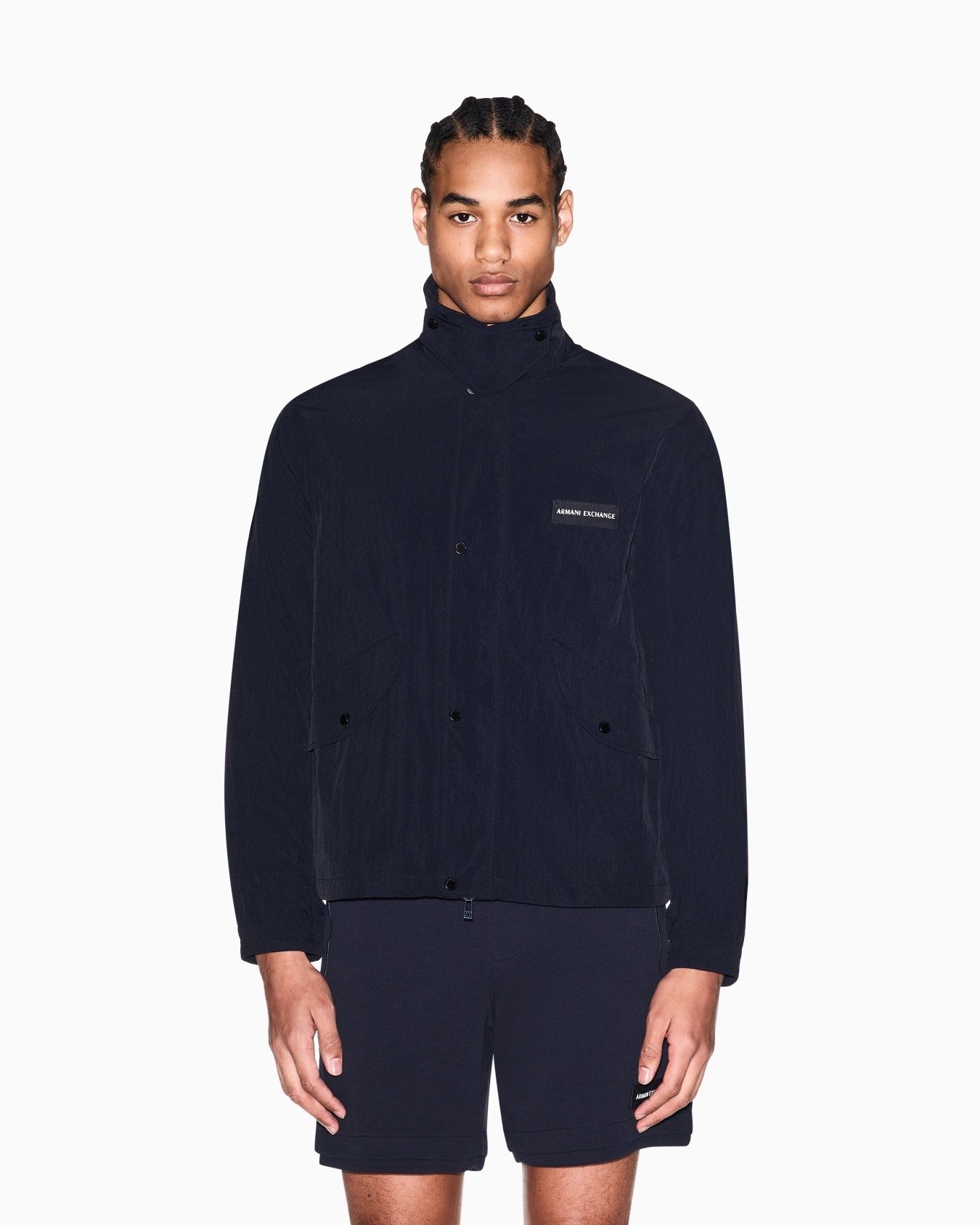 AXロゴ ナイロン シャツブルゾン スライドする 3