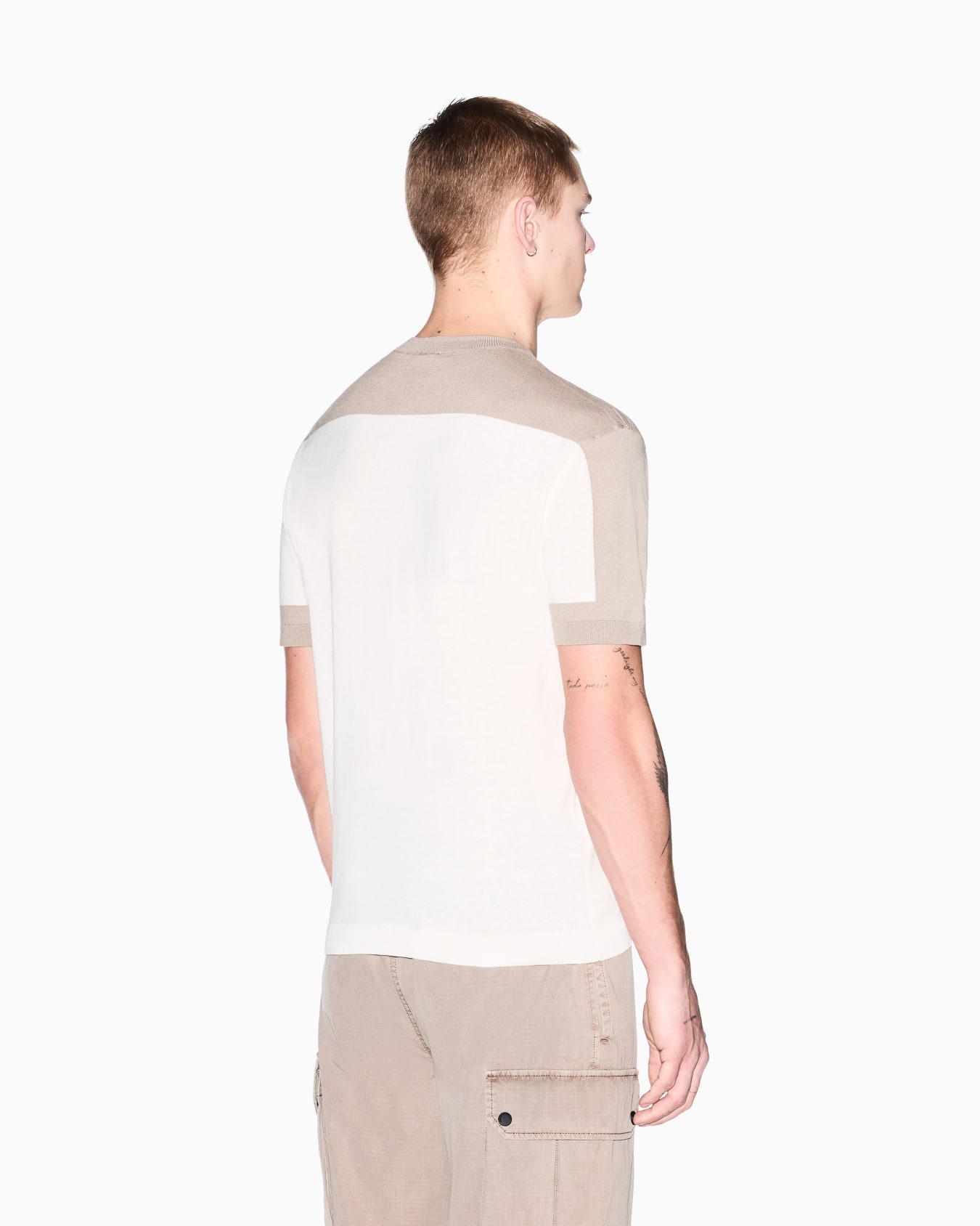 Linen and light cotton knit top Slide 2