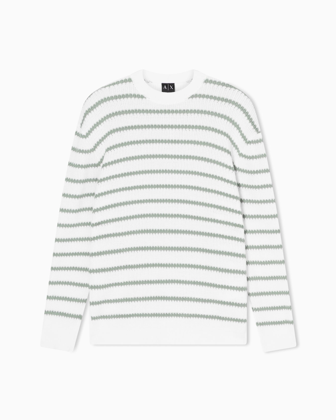 コットン クルーネックニットプルオーバー スライドする 0