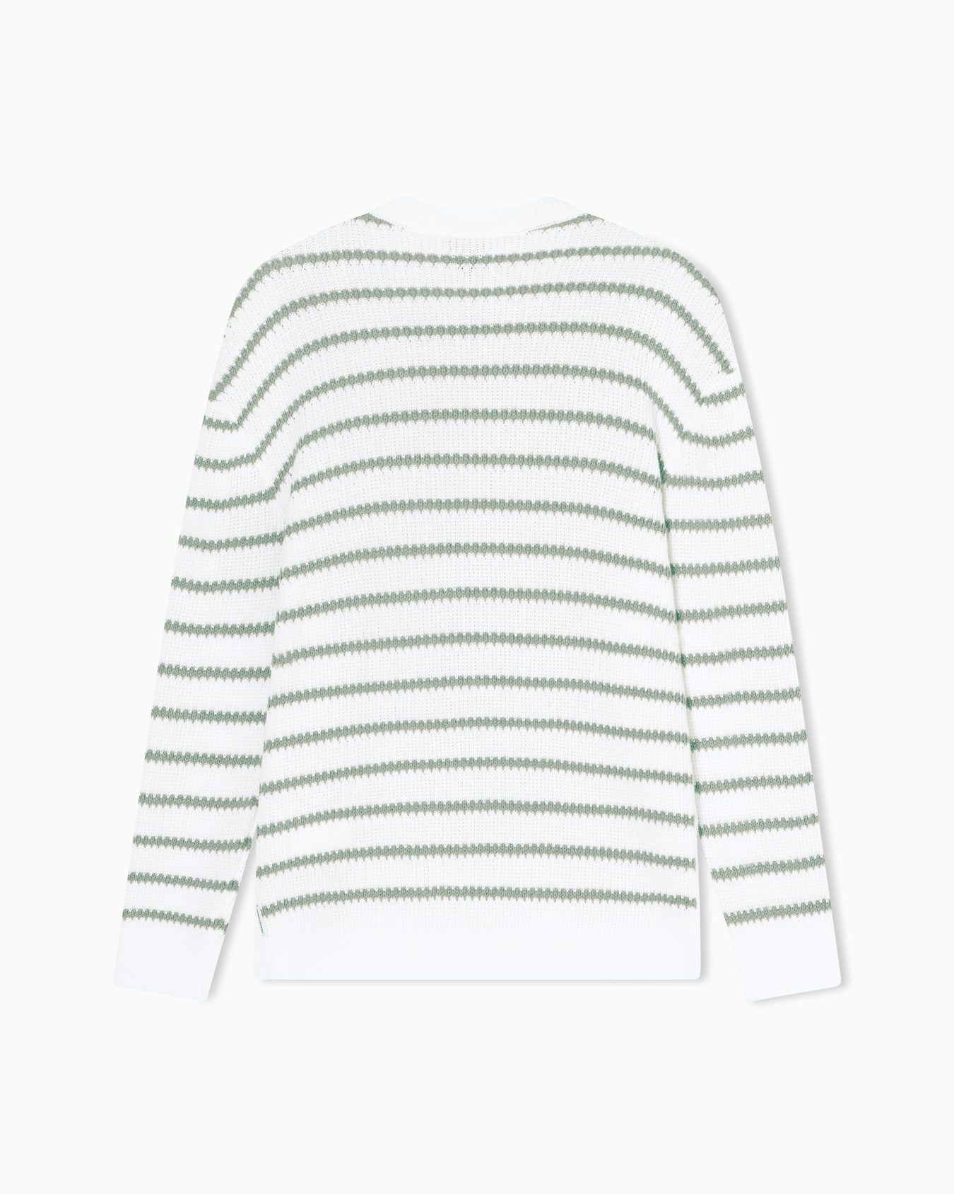 コットン クルーネックニットプルオーバー スライドする 2