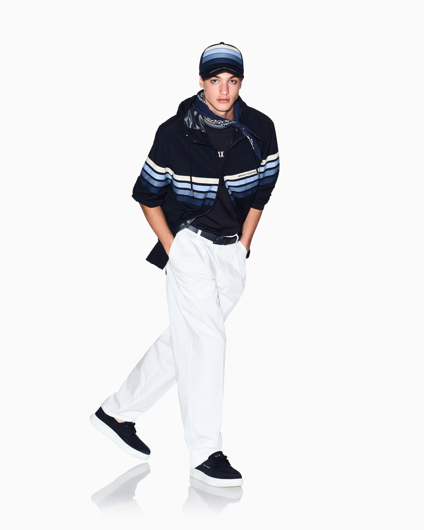 グログランテープディテール フーデッドブルゾン スライドする 1