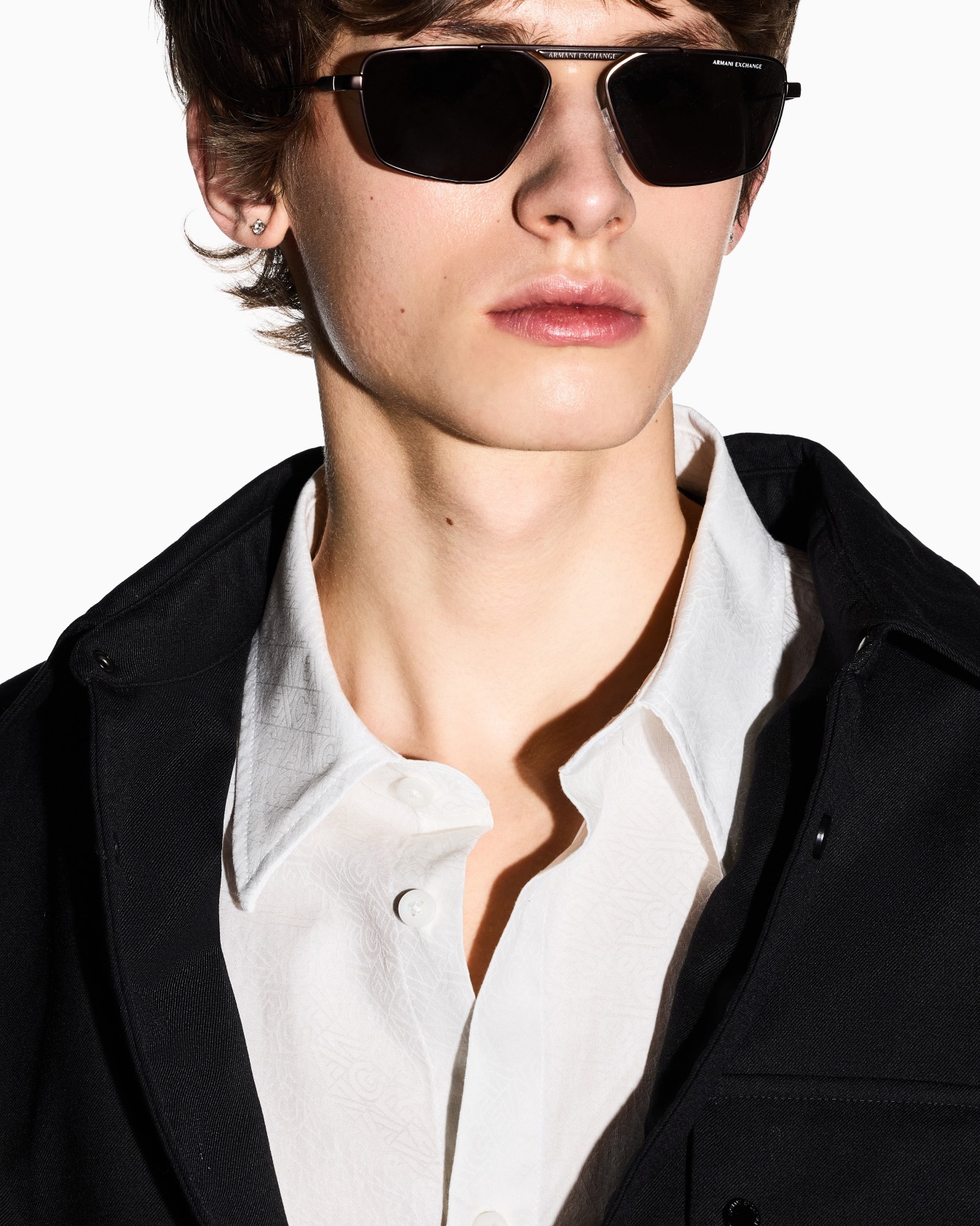 Casual Shirt in Textured Cotton Jacquard Slide 4