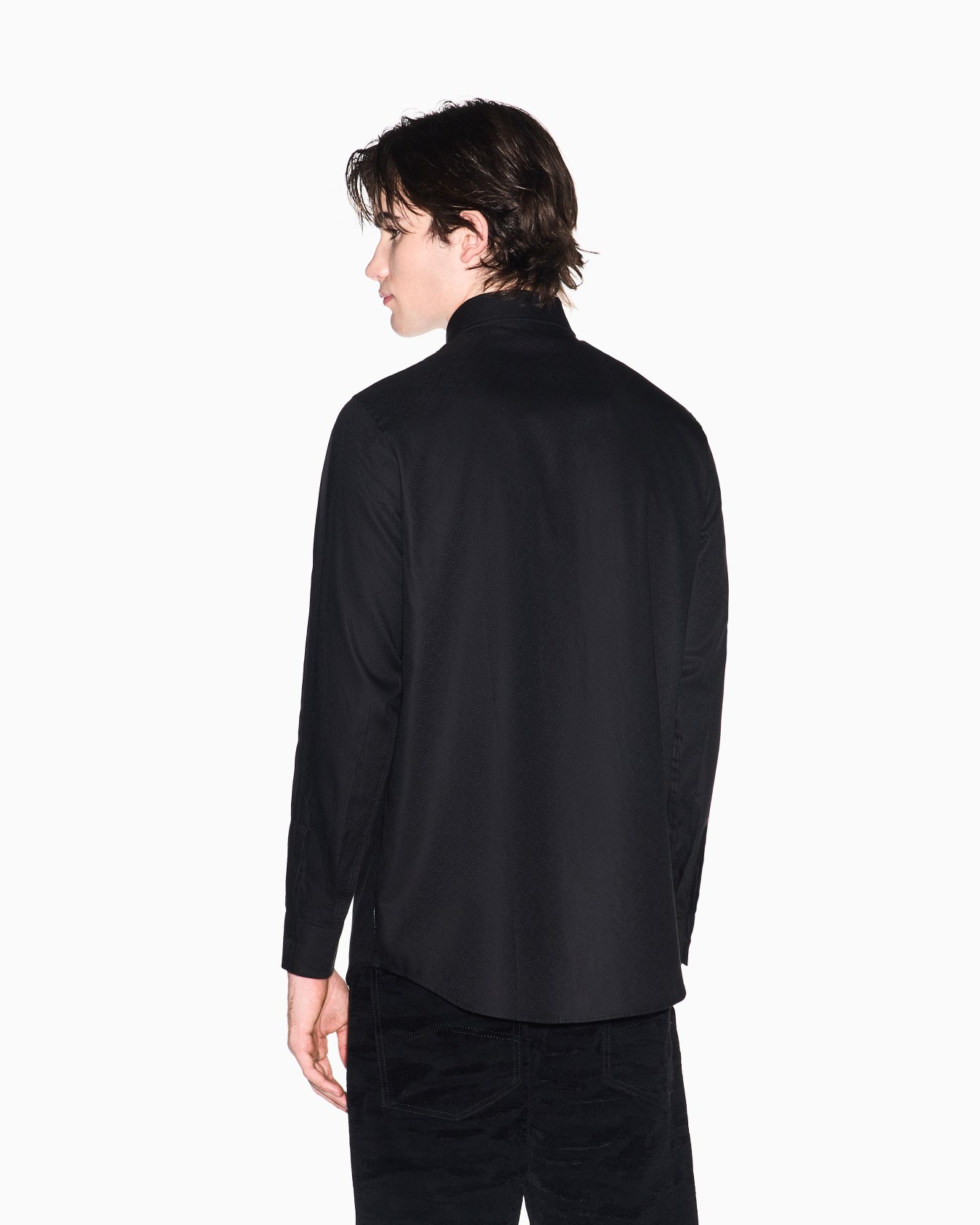 Casual Shirt in Textured Cotton Jacquard Slide 2