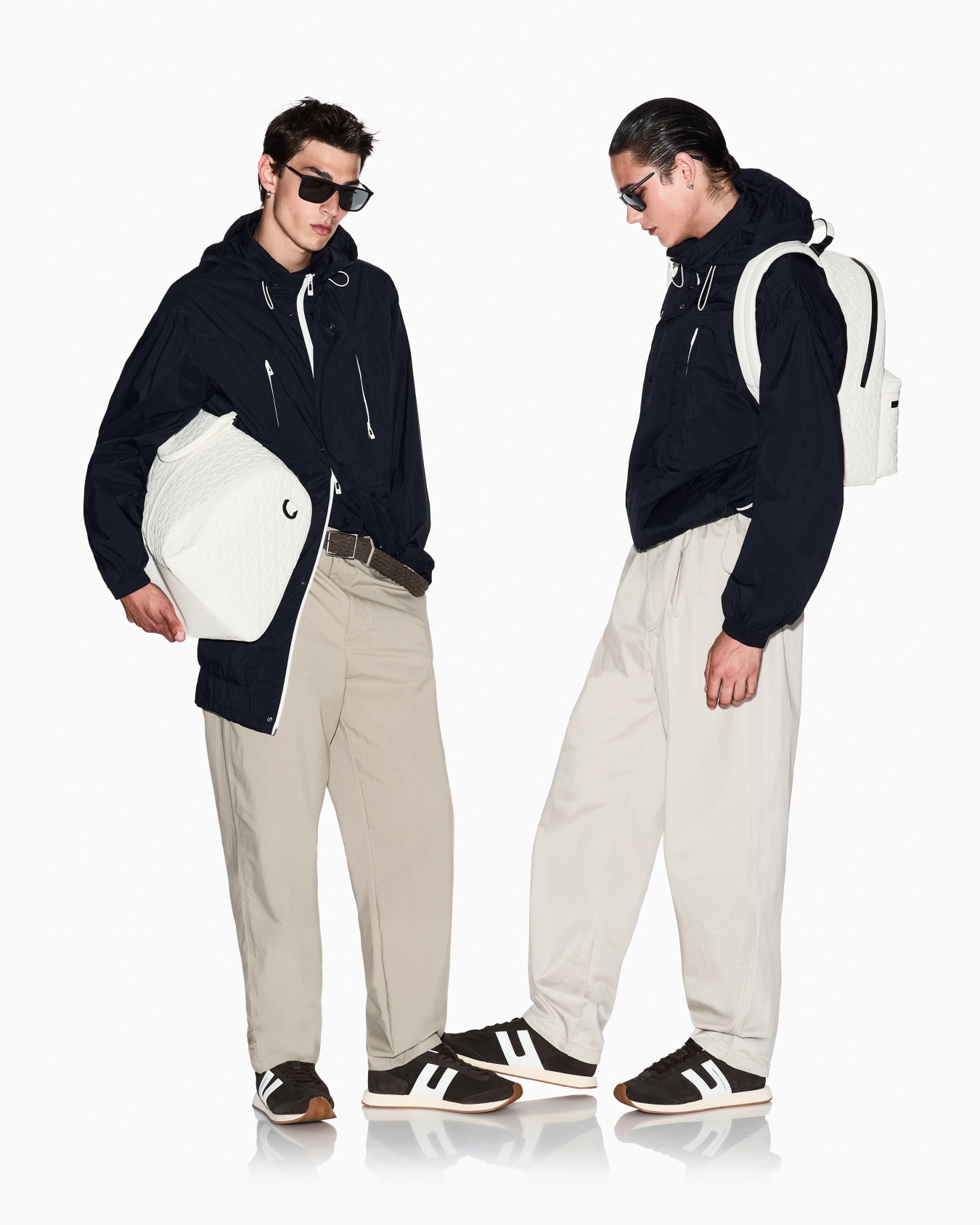 Classic trousers in cotton blend tailored line Slide 1