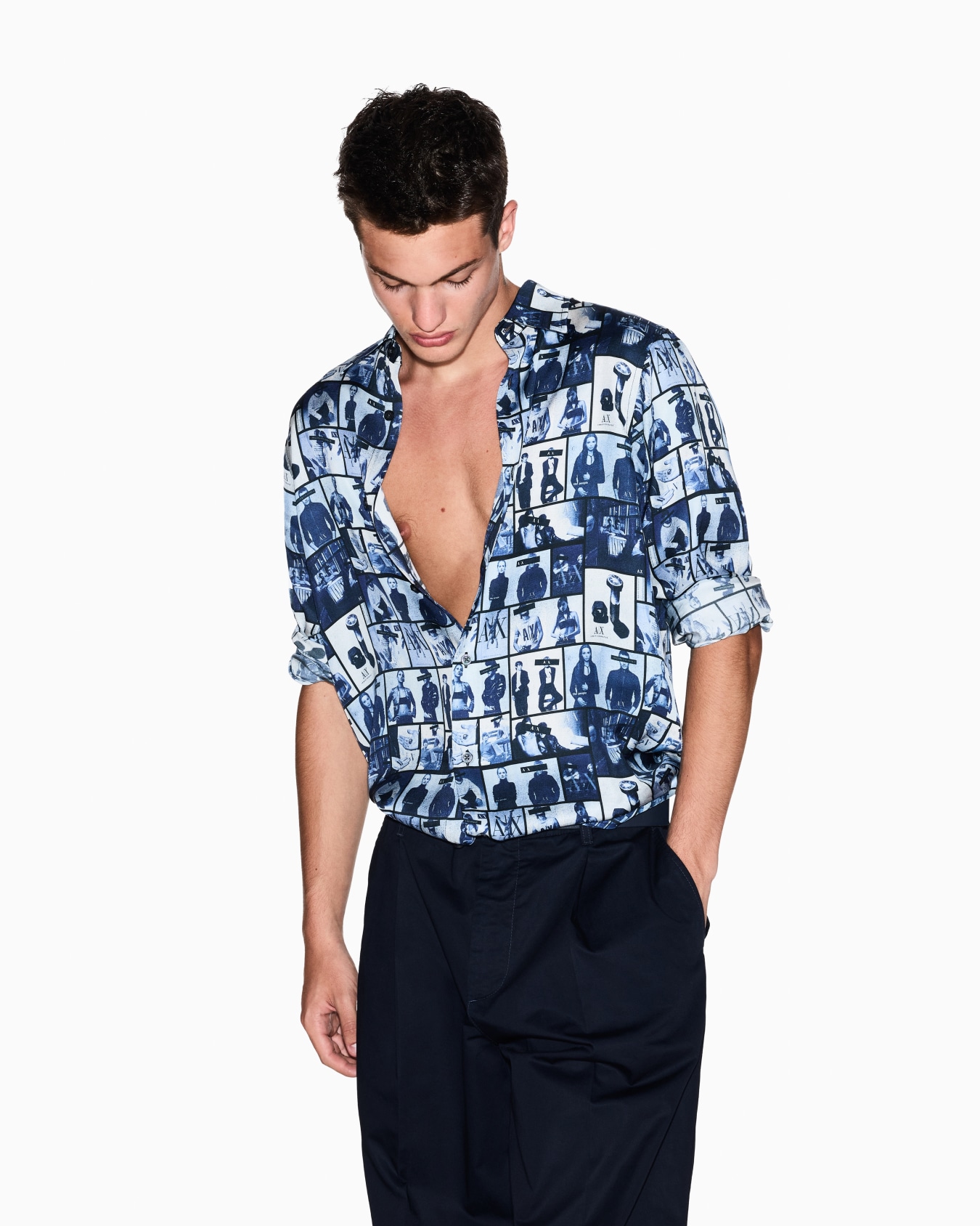 オールオーバープリント シャツ スライドする 1