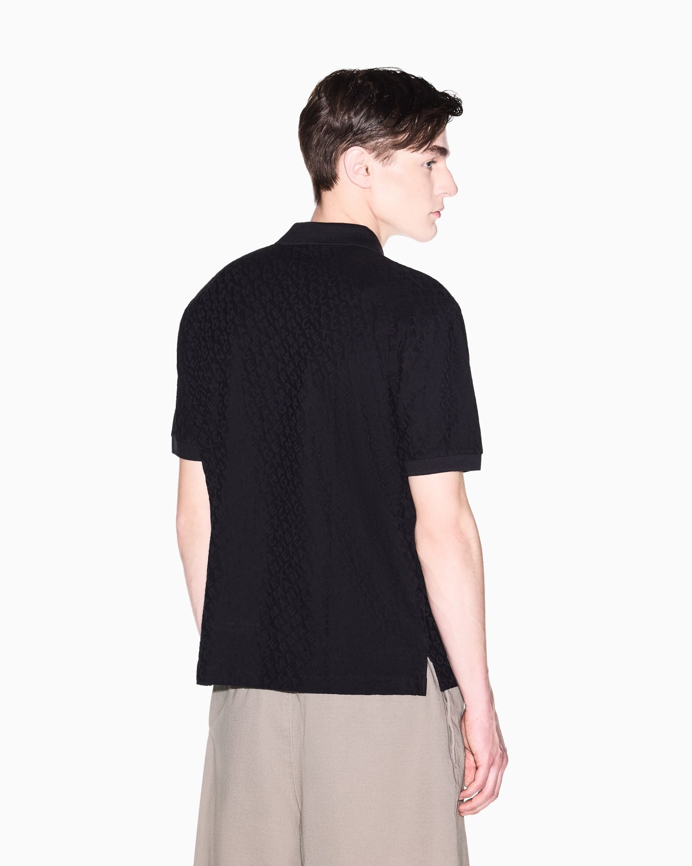 Jacquard polo shirt in mercerized cotton Slide 2