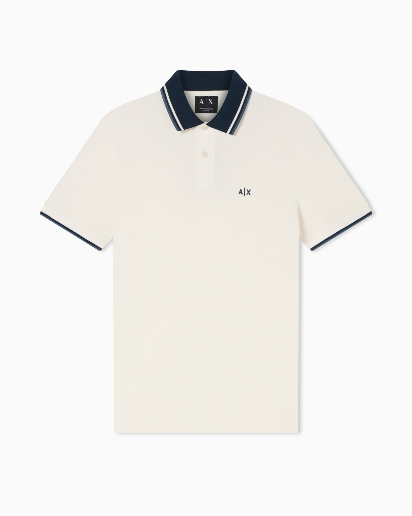 ロゴ オン バックネック 半袖ポロシャツ スライドする 0