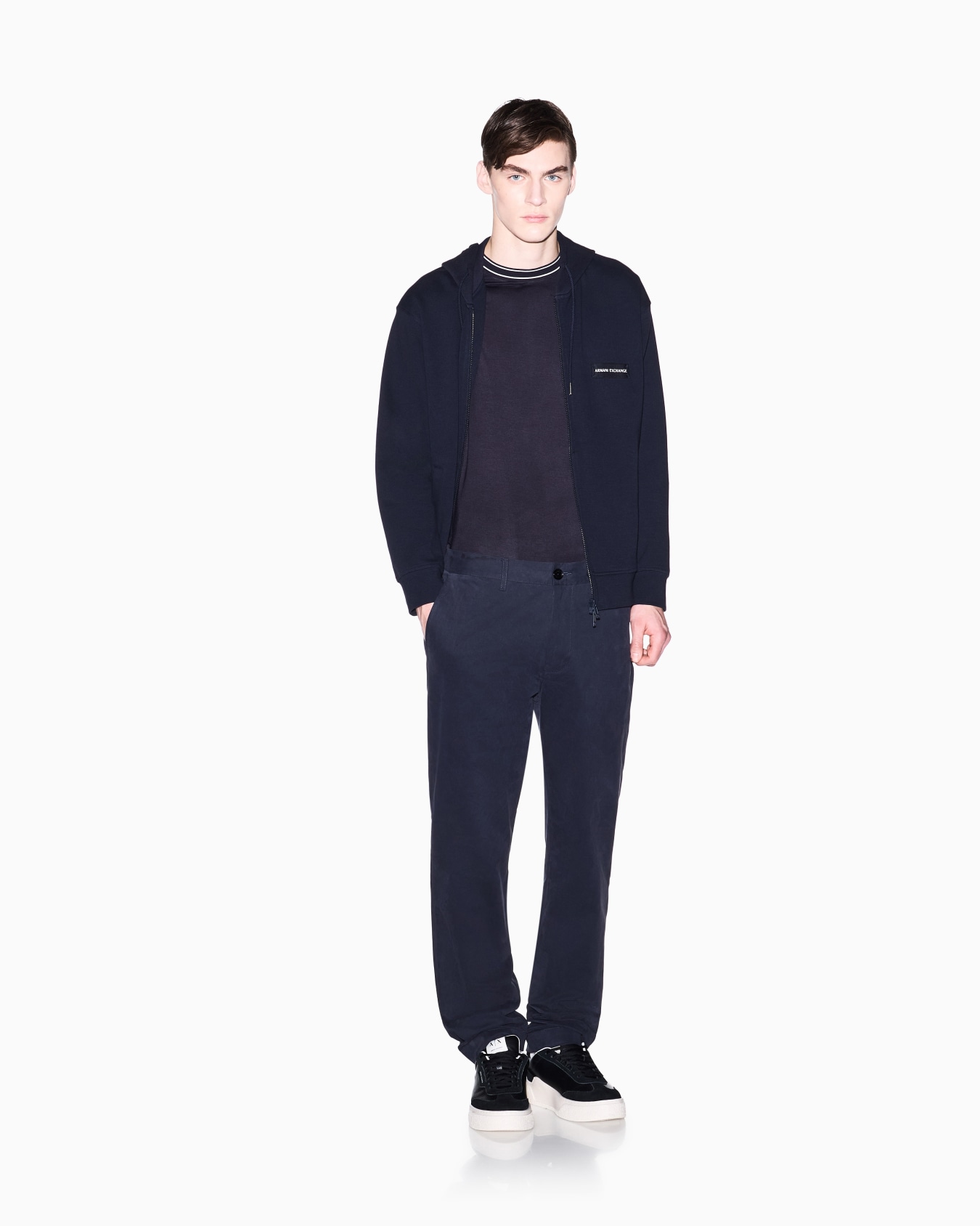 Zip-up cotton sweatshirt Slide 1