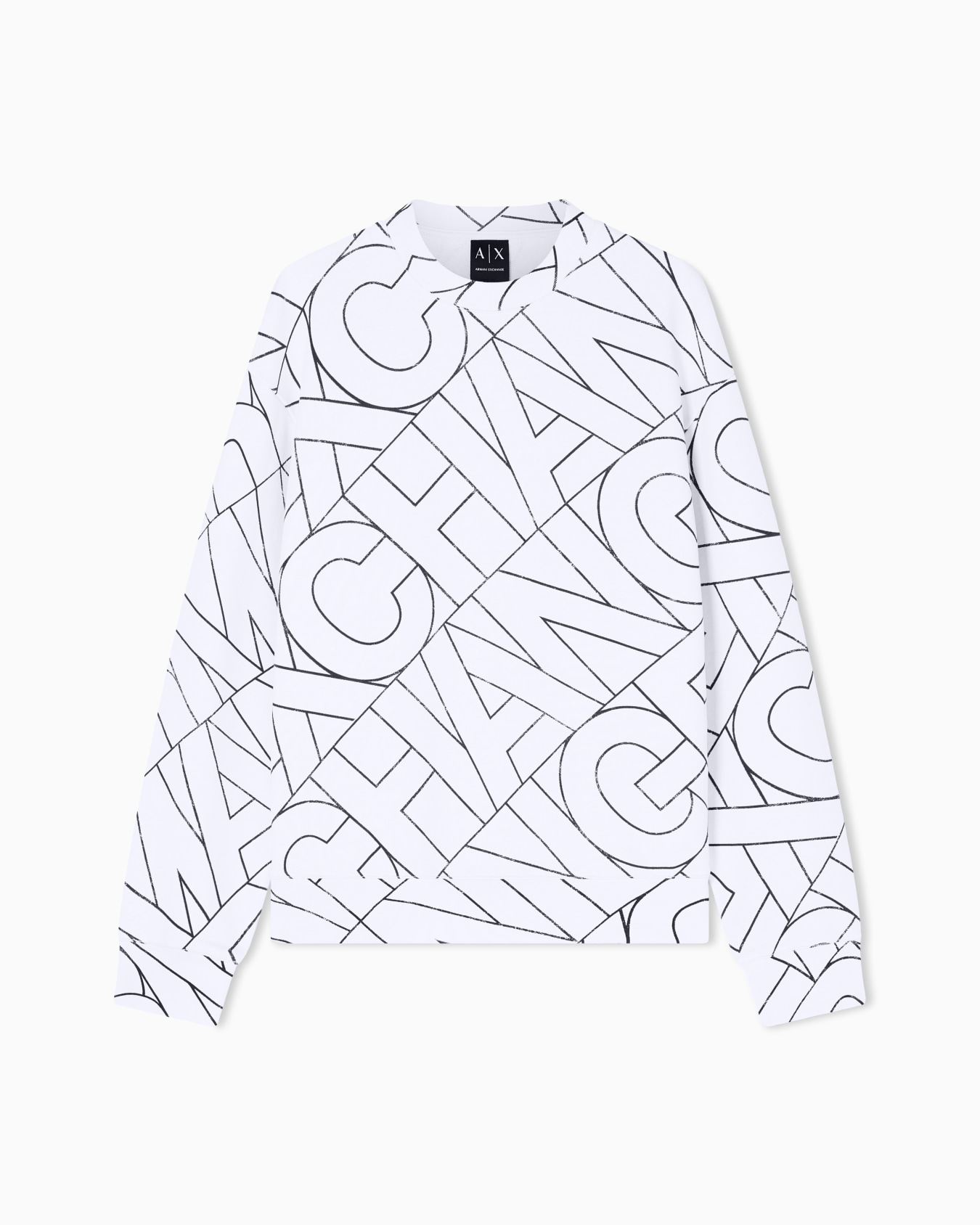 ダイアゴナルオールオーバーロゴ スウェットプルオーバー スライドする 0