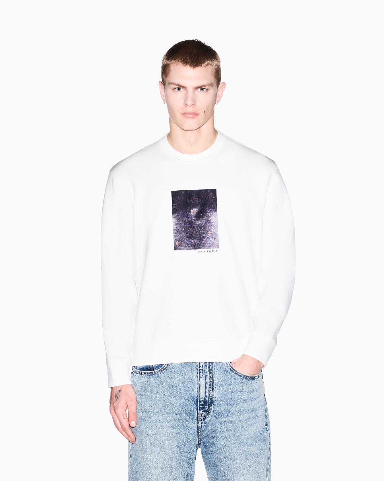 グラフィックプリント スウェットプルオーバー スライドする 3