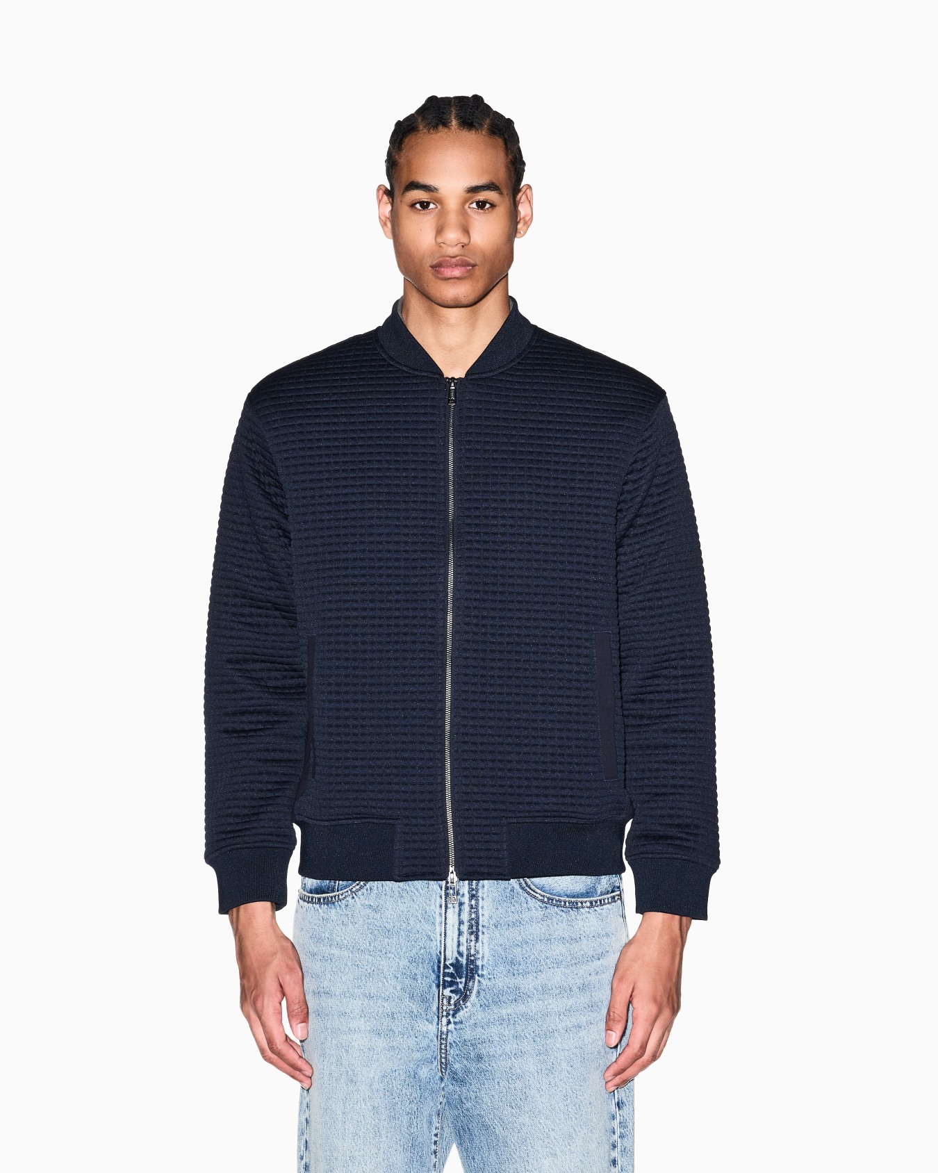 Blouson in mixed fabric Slide 3