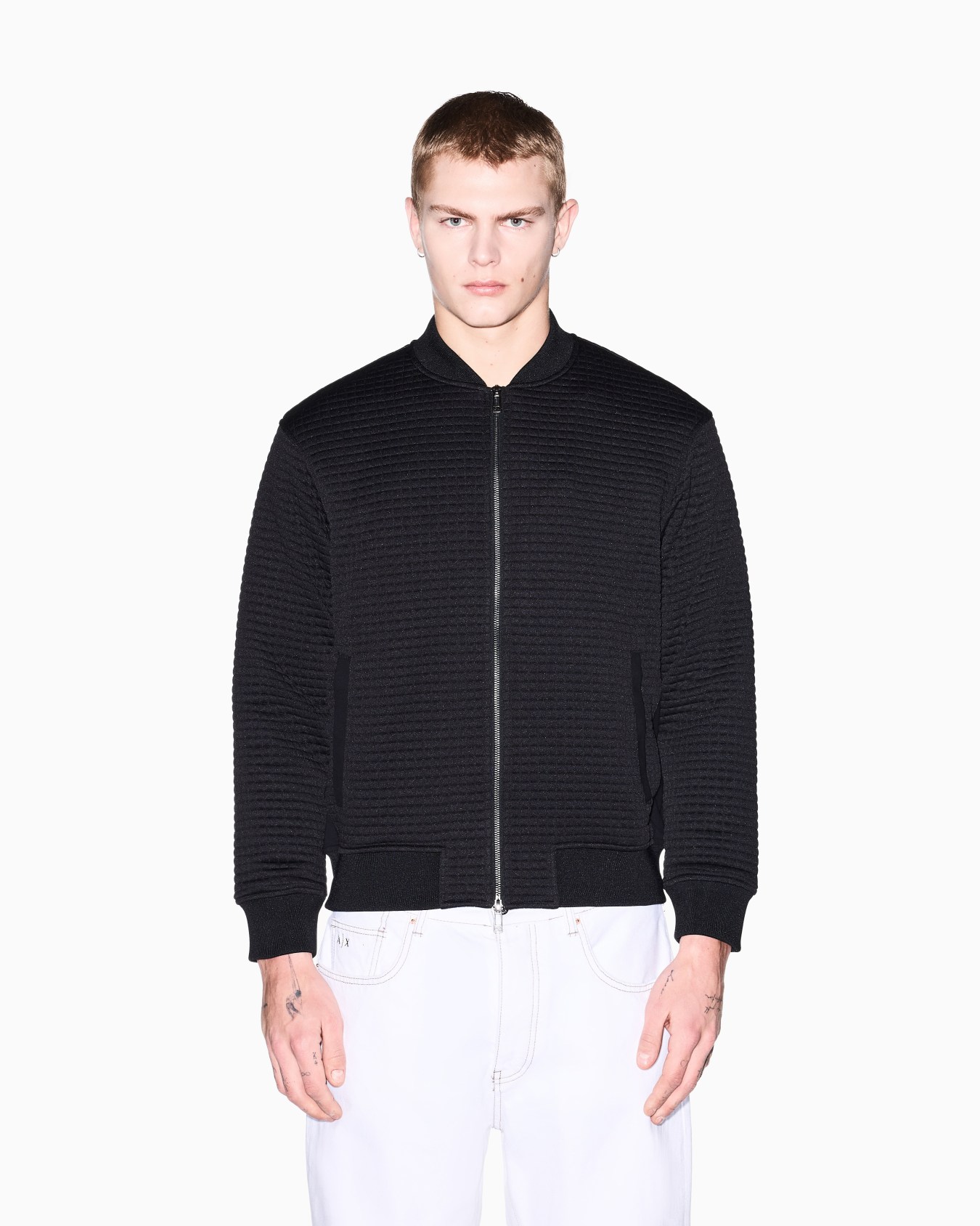 Blouson in mixed fabric Slide 3