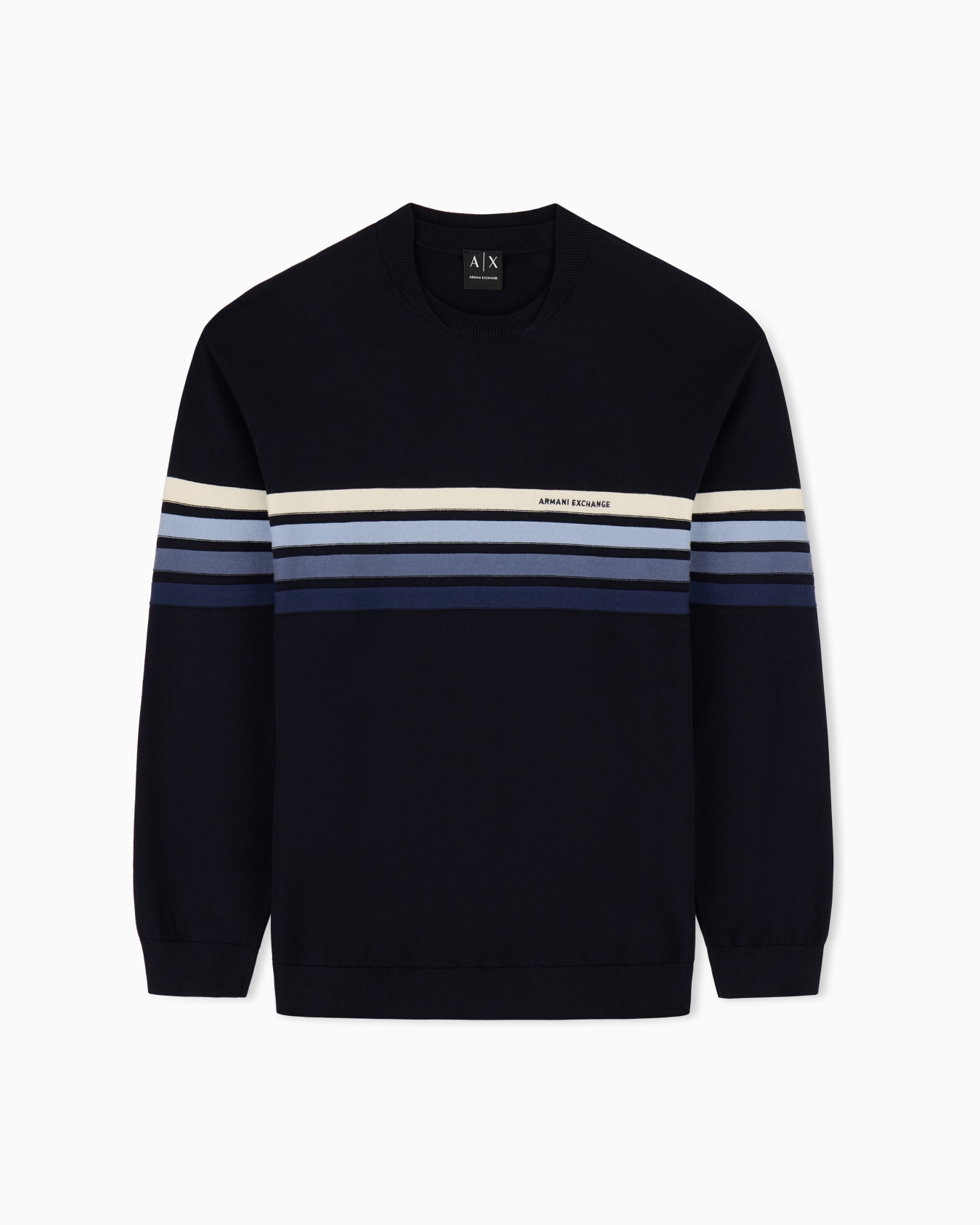 Crewneck sweater in combed cotton Folie 0