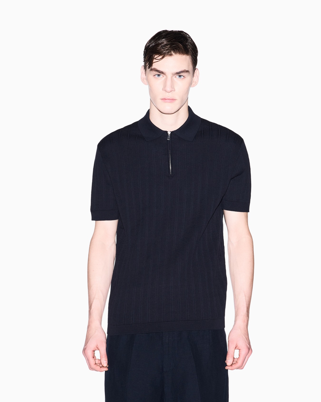Essential Cotton Knit Polo Shirt Slide 3