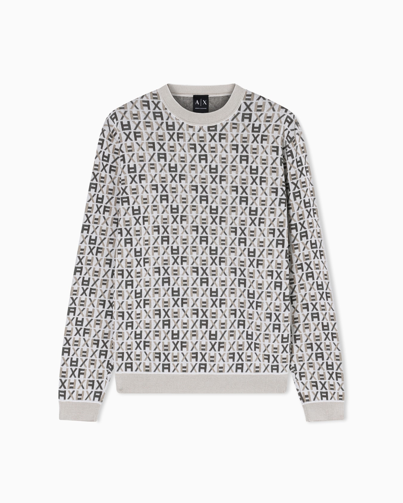 オールオーバースクエアロゴ ニットプルオーバー スライドする 0