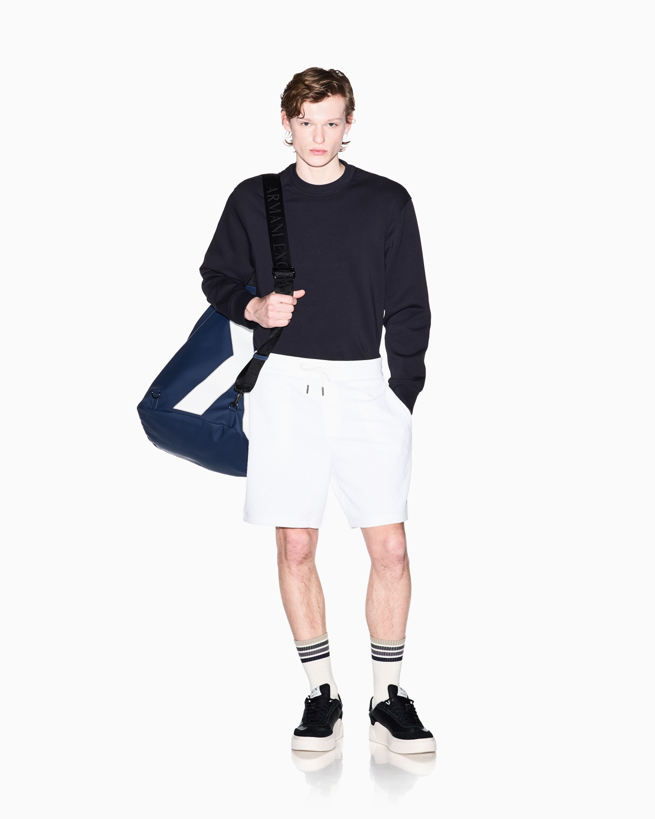 Stretch Bonded Cotton Sweatshirt Slide 1