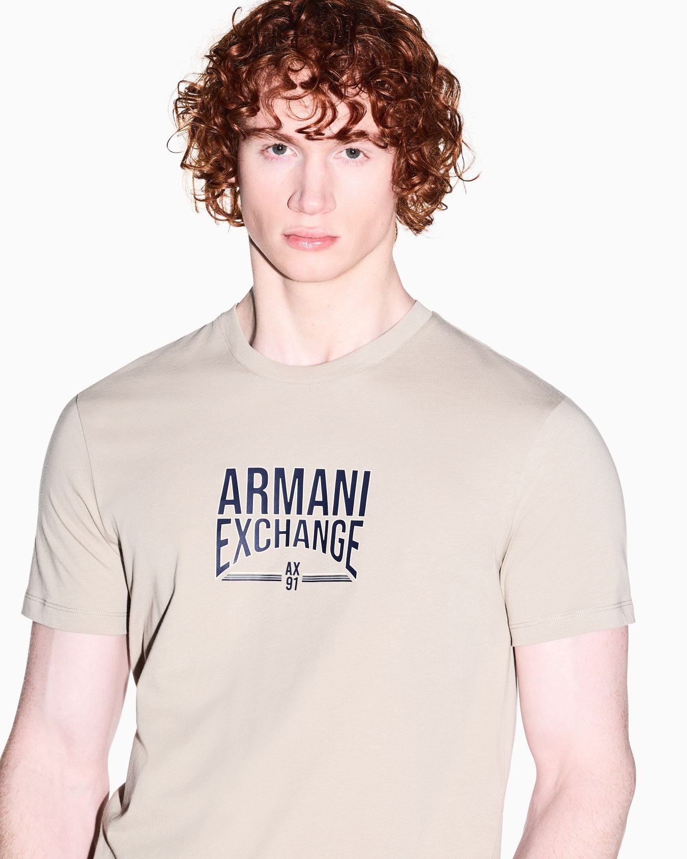 カレッジフォント ロゴ スリムフィット 半袖クルーネックTシャツ スライドする 4