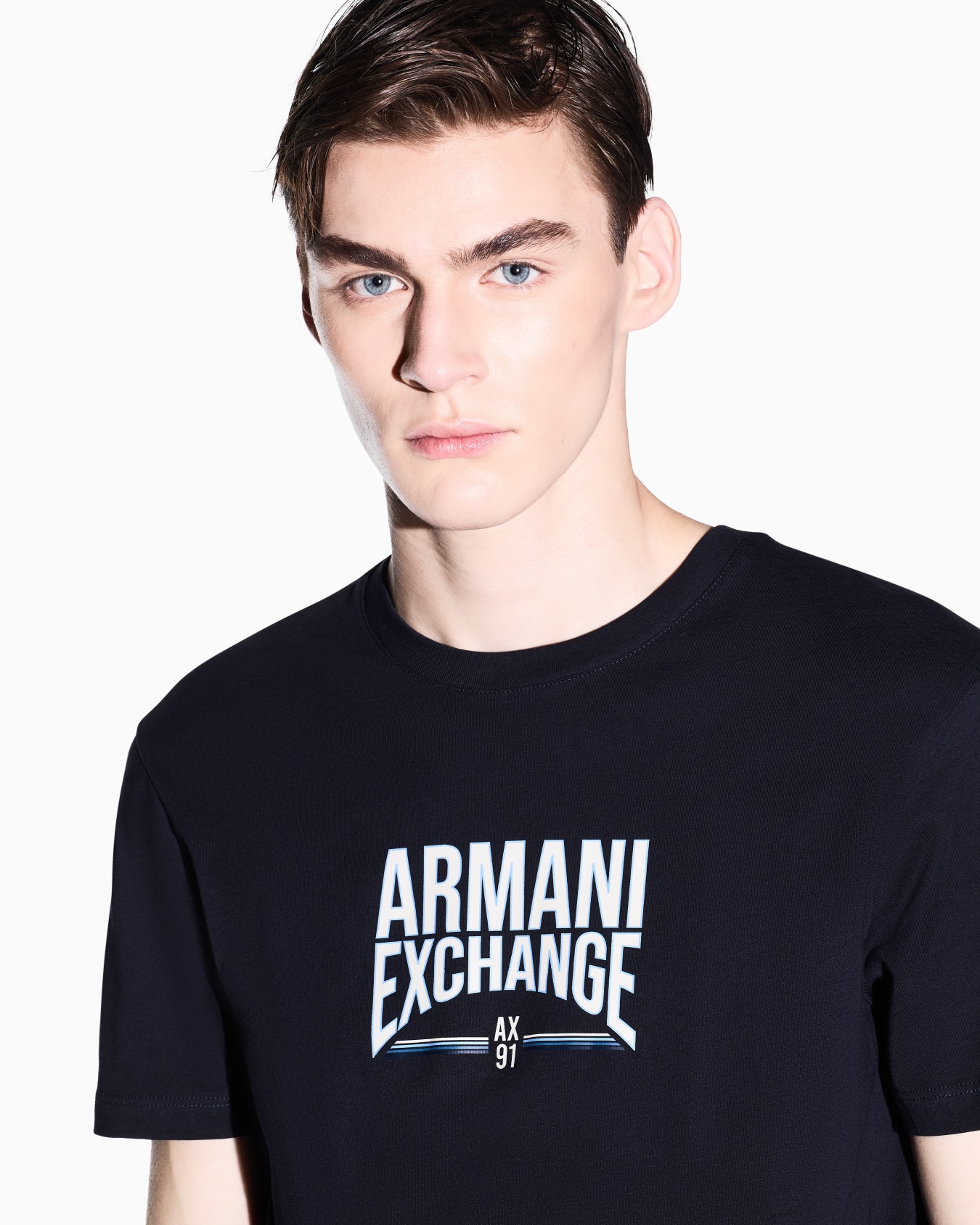 Basic Slim Fit T-shirt in Cotton Jersey Slide 4