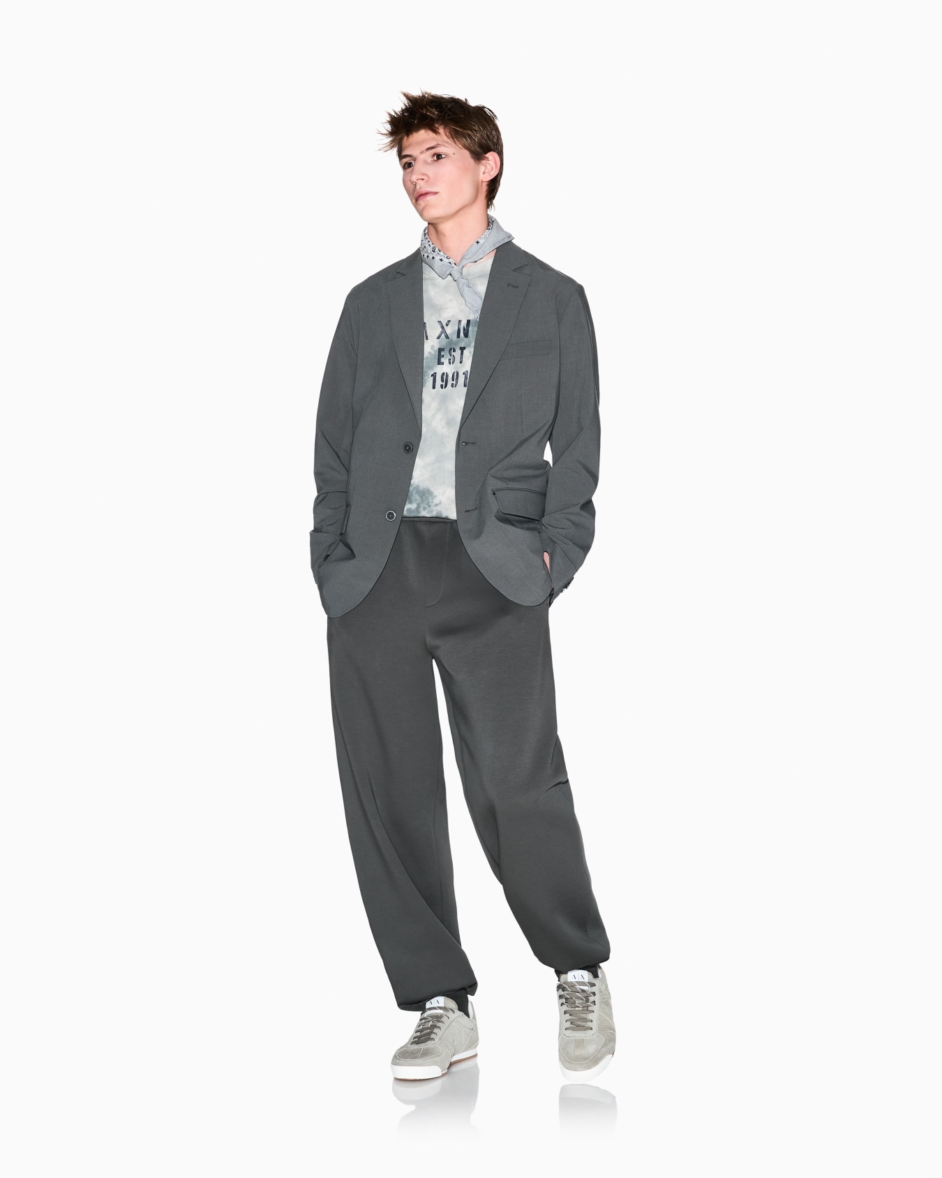 AXロゴ タイダイ 半袖クルーネックTシャツ スライドする 1