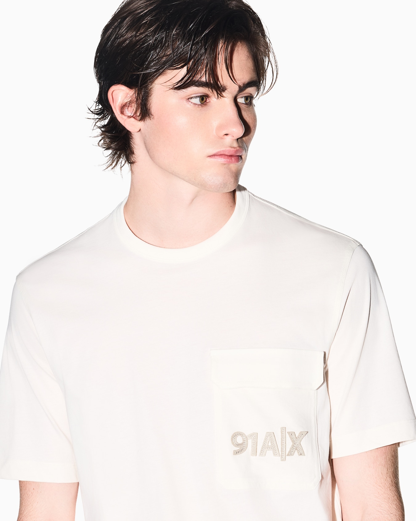 AXロゴ パッチポケット 半袖クルーネックTシャツ スライドする 4