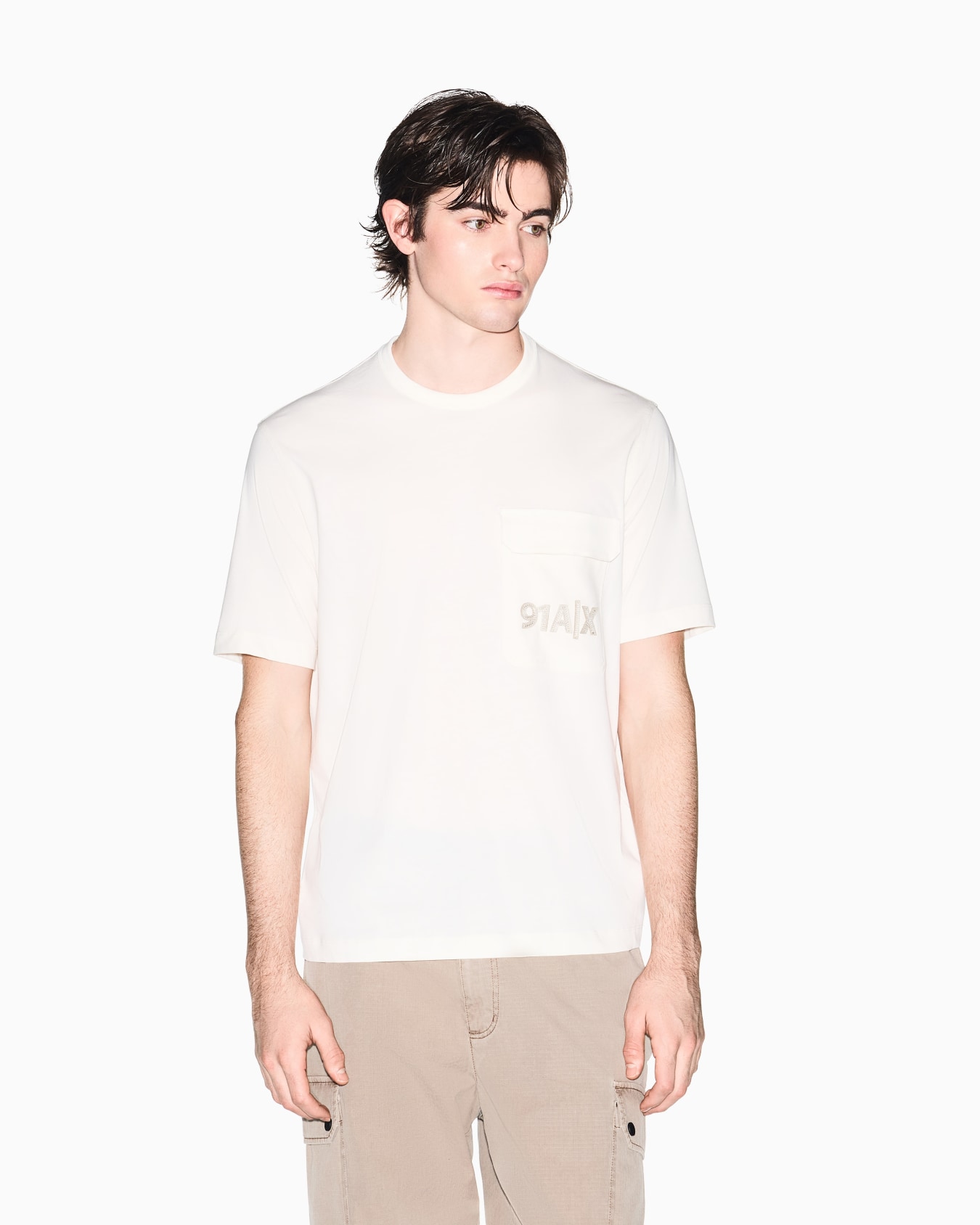 AXロゴ パッチポケット 半袖クルーネックTシャツ スライドする 3