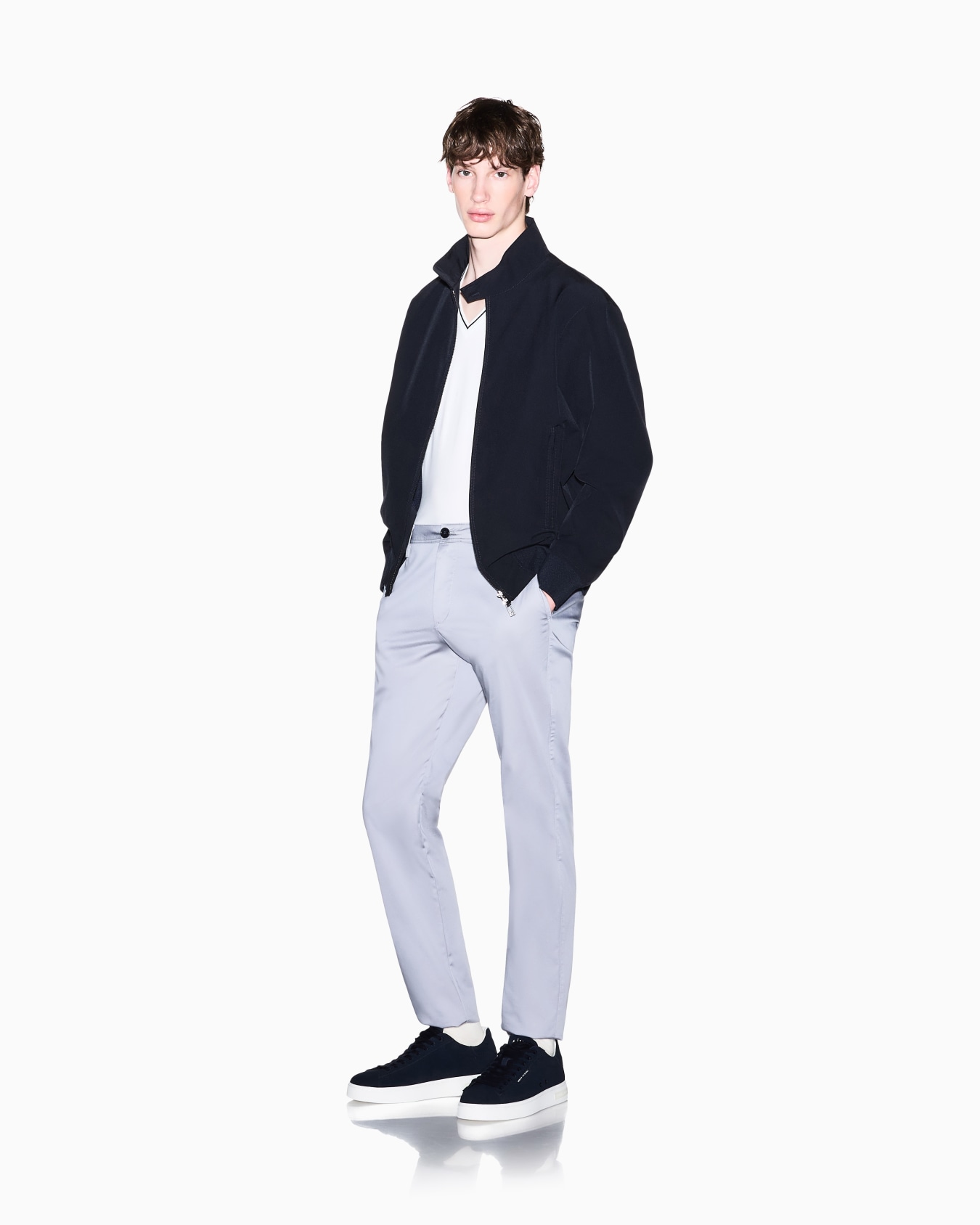  Slim Fit T-shirt in Cotton Jersey Slide 1