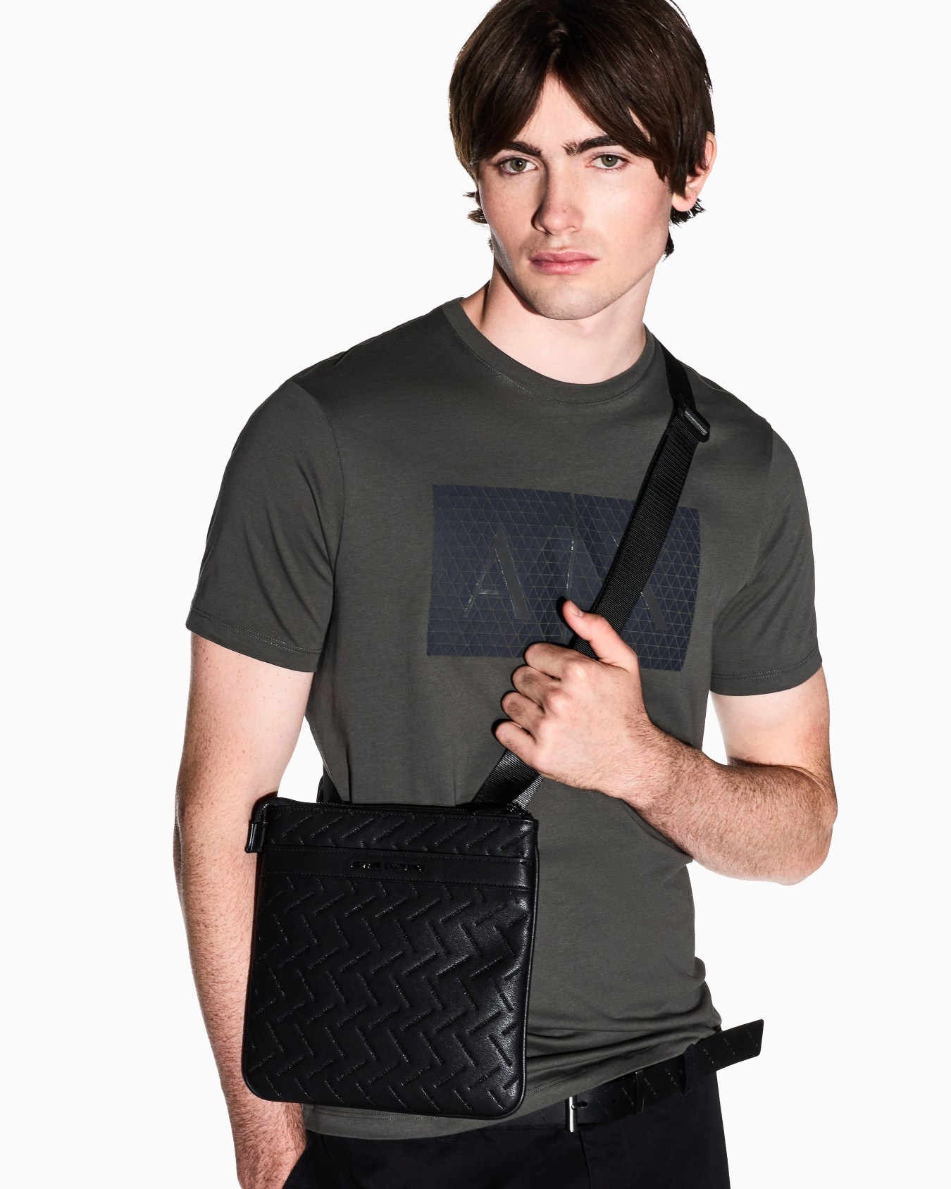 Crossbody bag in technical fabric Slide 5