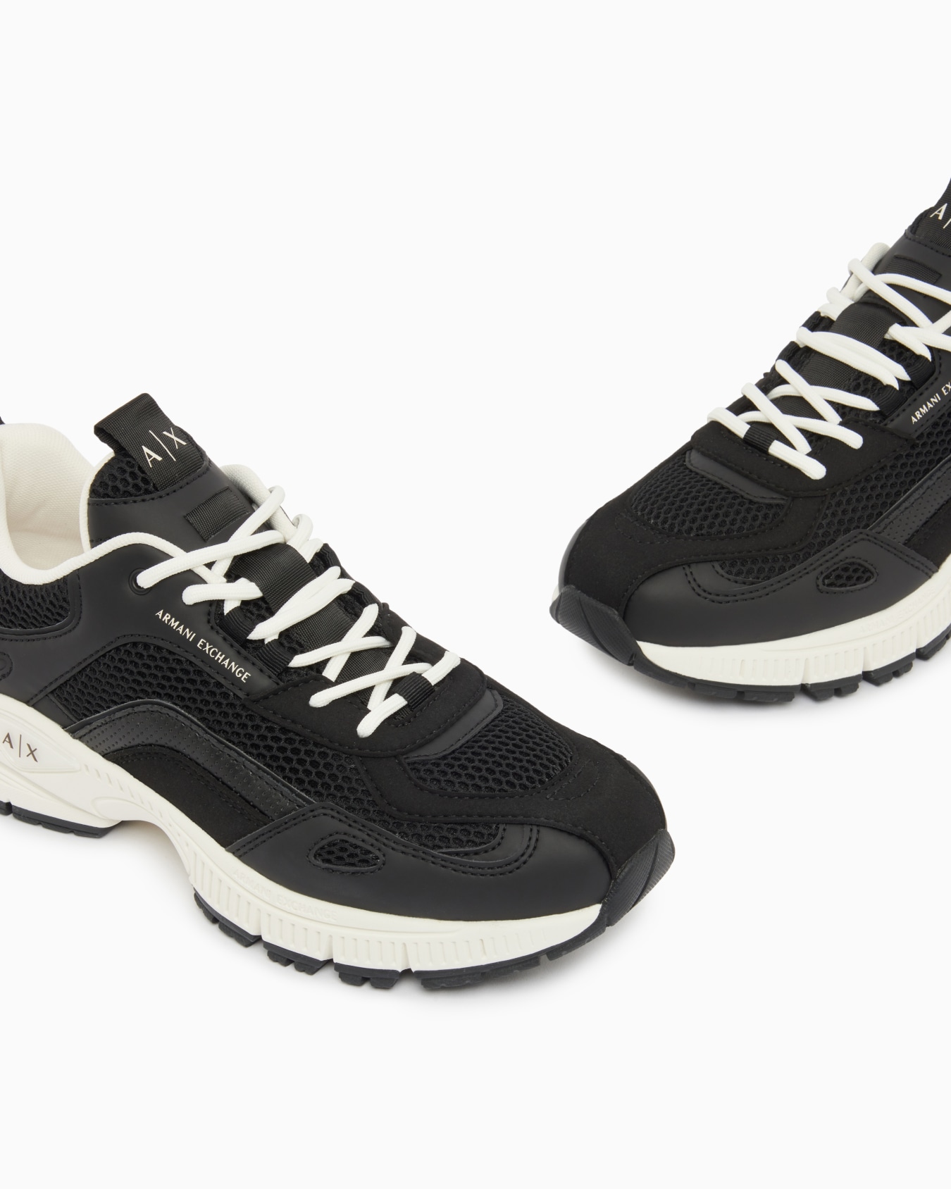 Urban Luxe Sneakers Mixed Suede and Air Mesh Slide 4