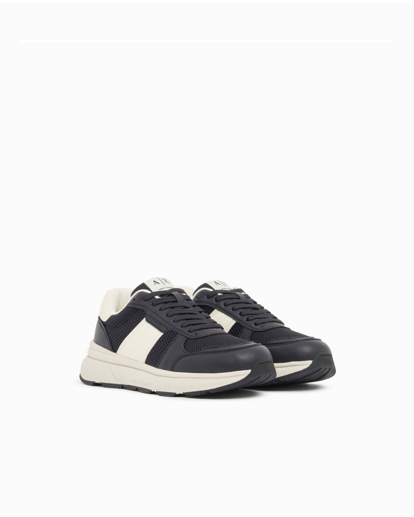 Urban Minimal Sneakers in Synthetic Leather and Mesh Slide 1